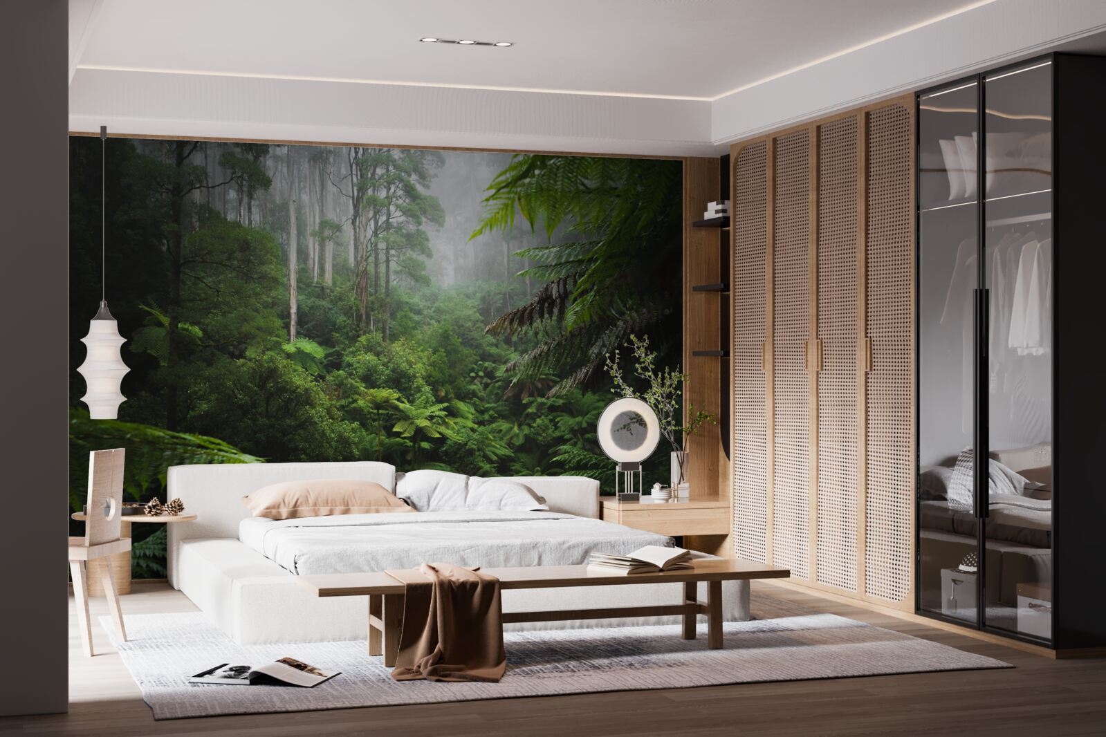 Фотошпалери густий смарагдовий ліс