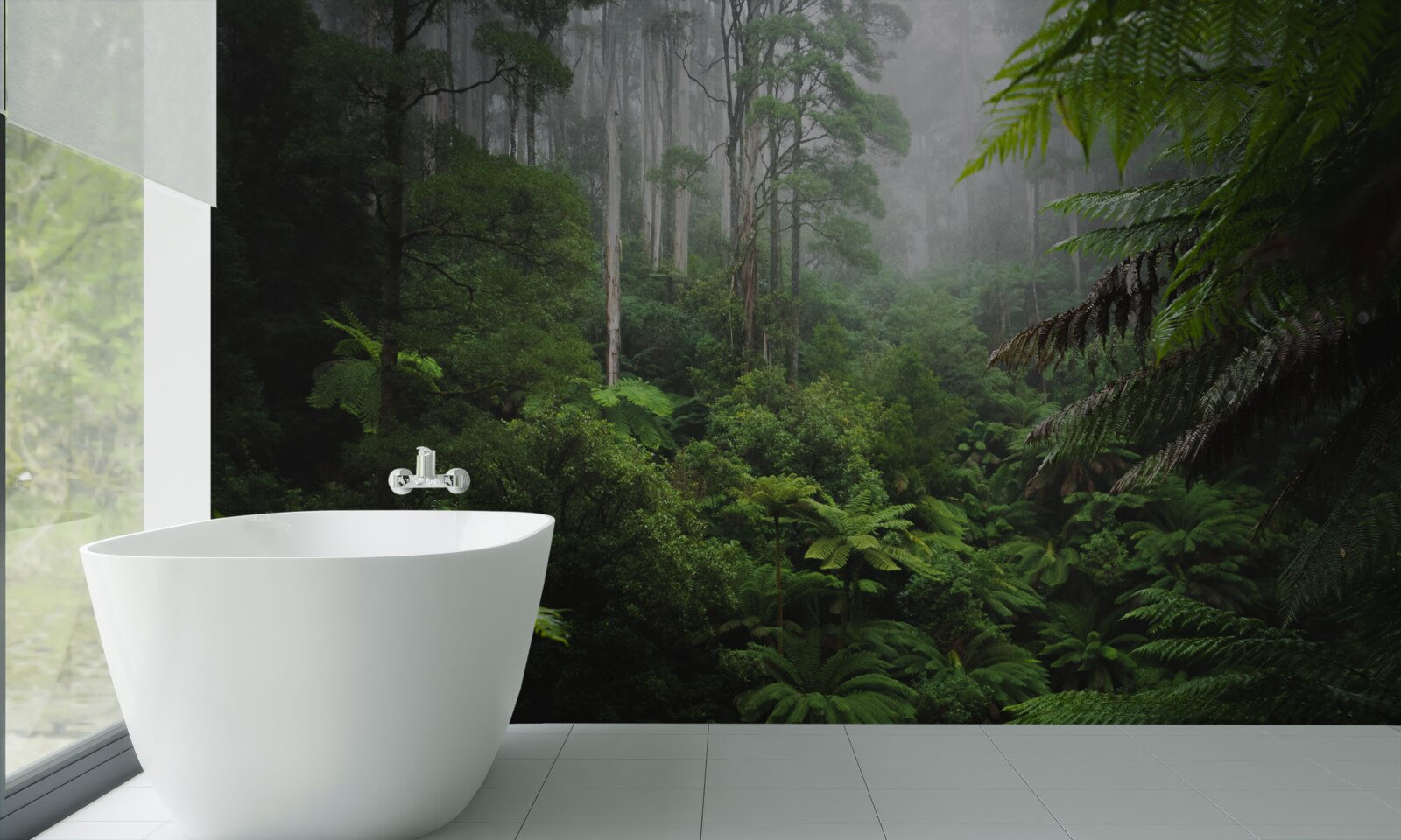 Фотошпалери густий смарагдовий ліс