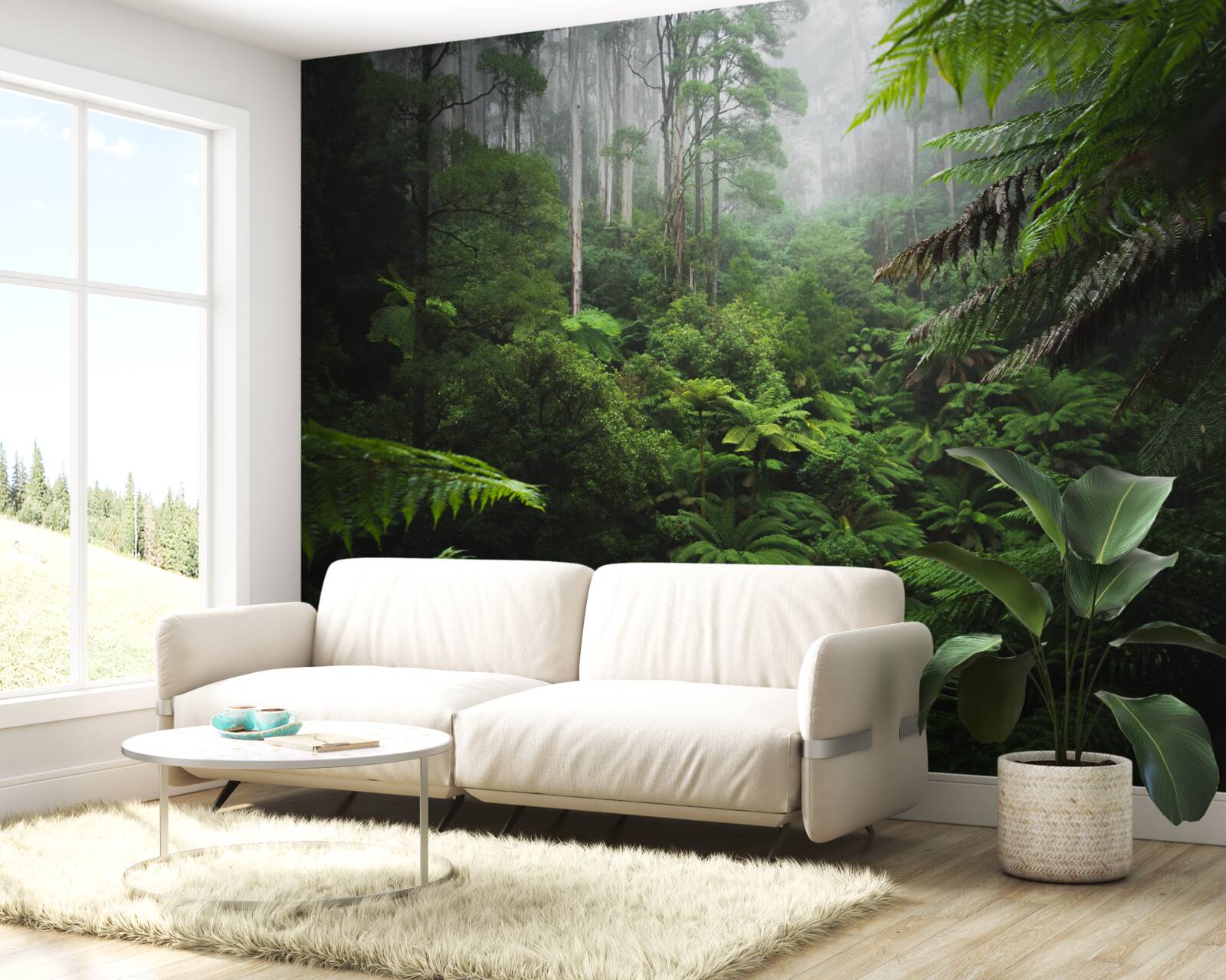 Фотошпалери густий смарагдовий ліс