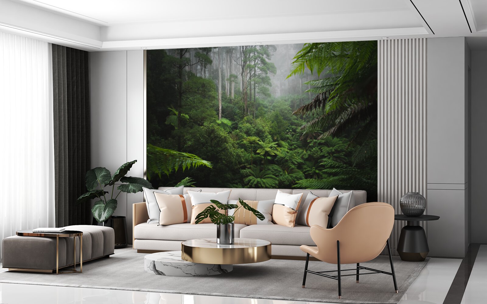 Фотошпалери густий смарагдовий ліс