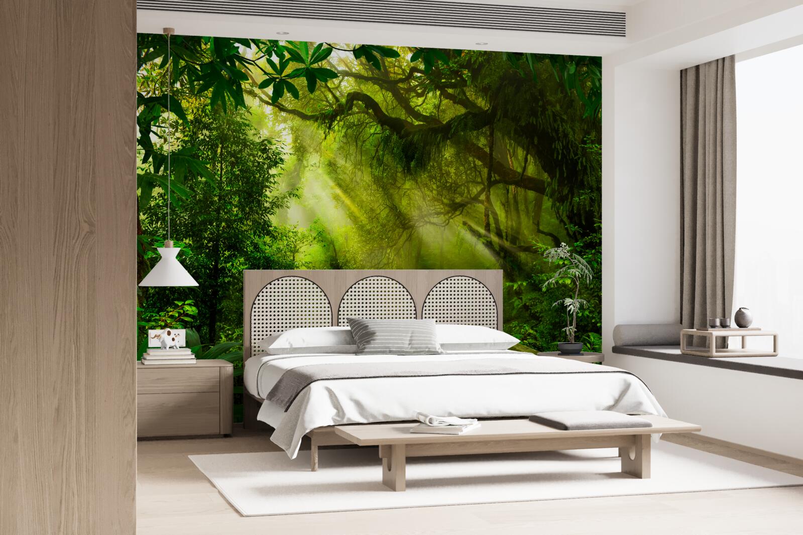 Фотошпалери міст у глибині лісу