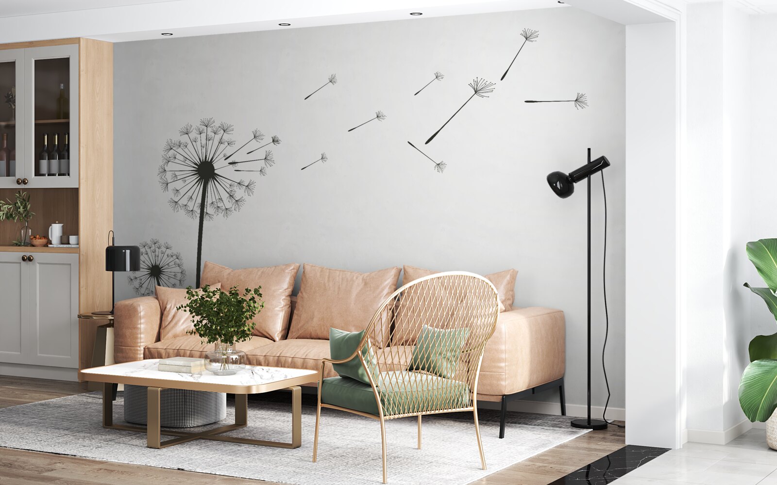 Фотошпалери опалий молочай відлітає