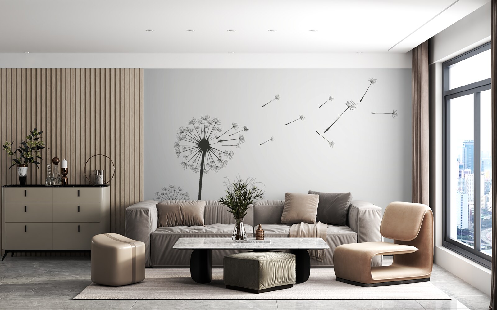 Фотошпалери опалий молочай відлітає