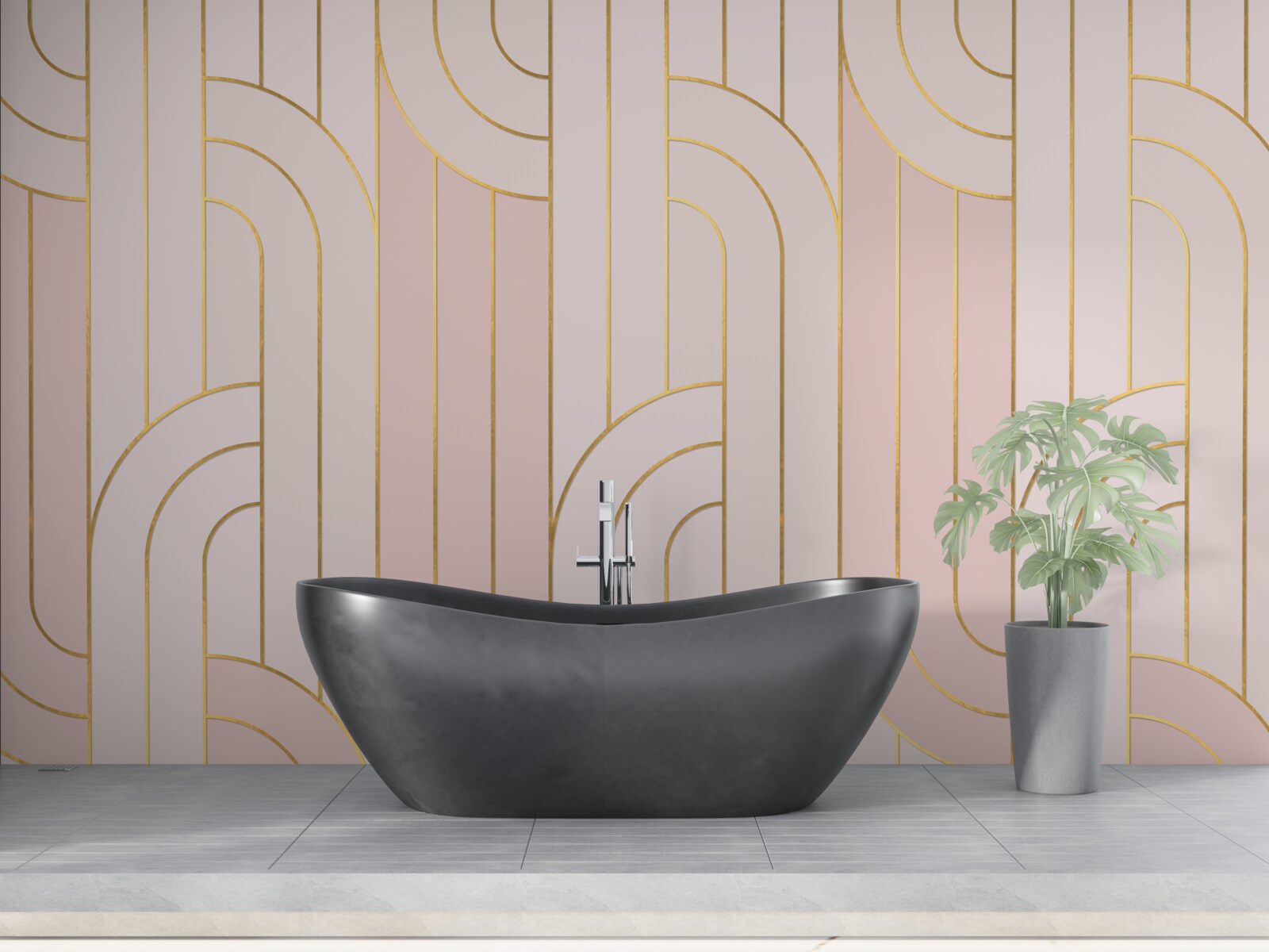 Фотошпалери м'які рожеві лінії