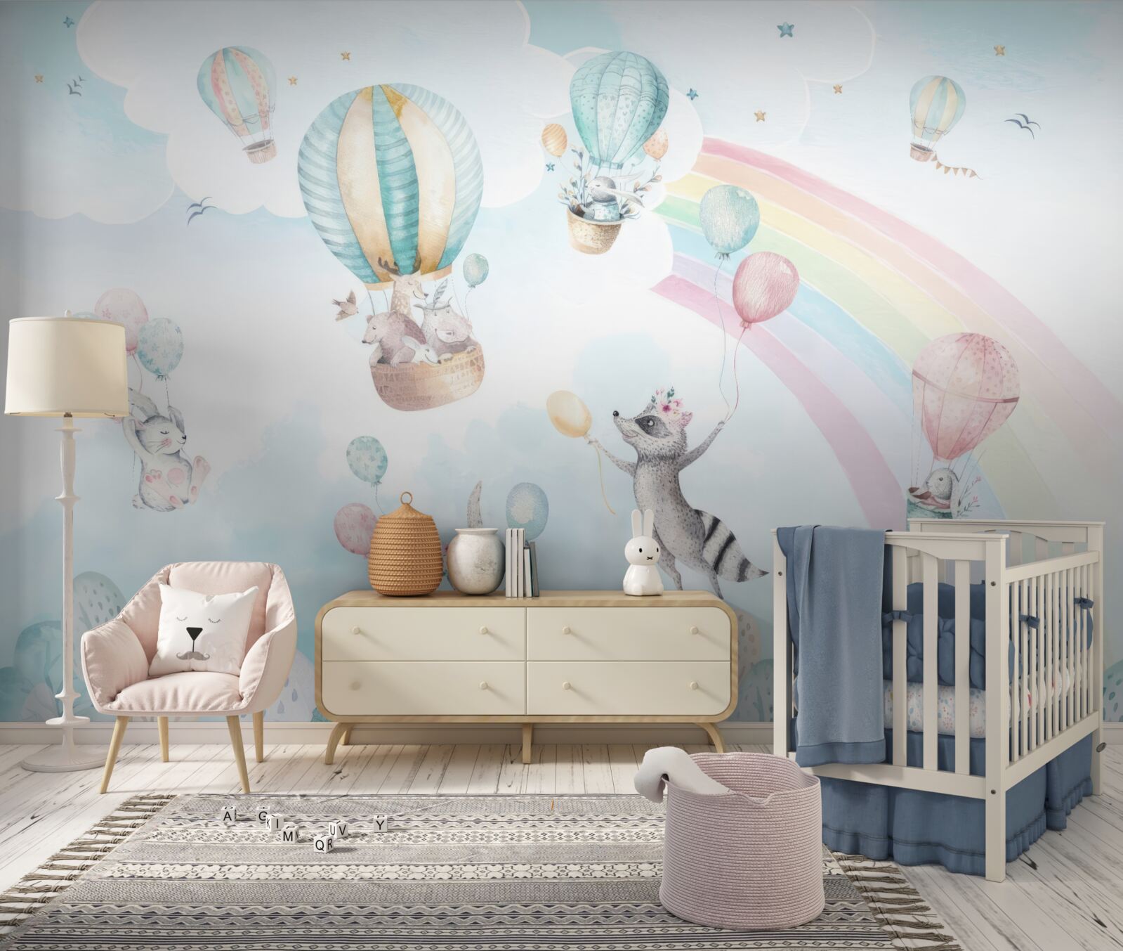 Фотошпалери тварини граються з м'ячами та літають