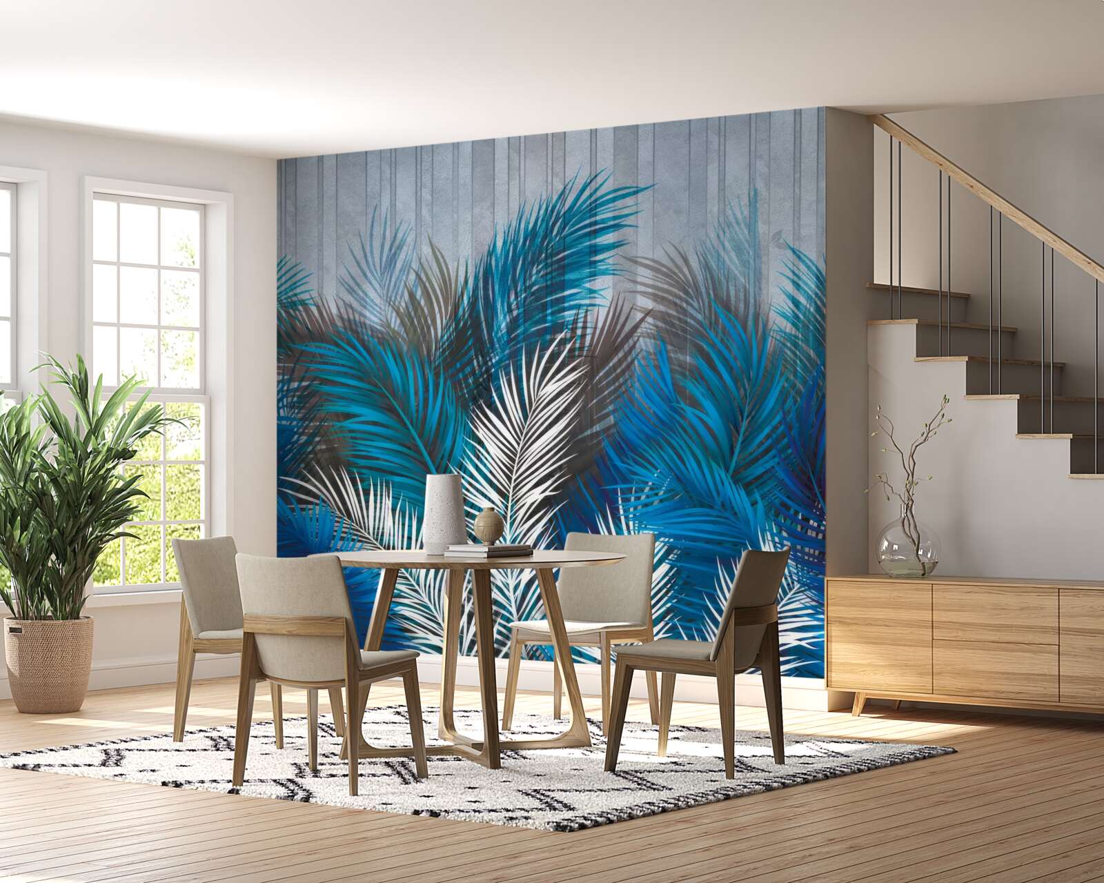 Фотошпалери листя папороті різних кольорів