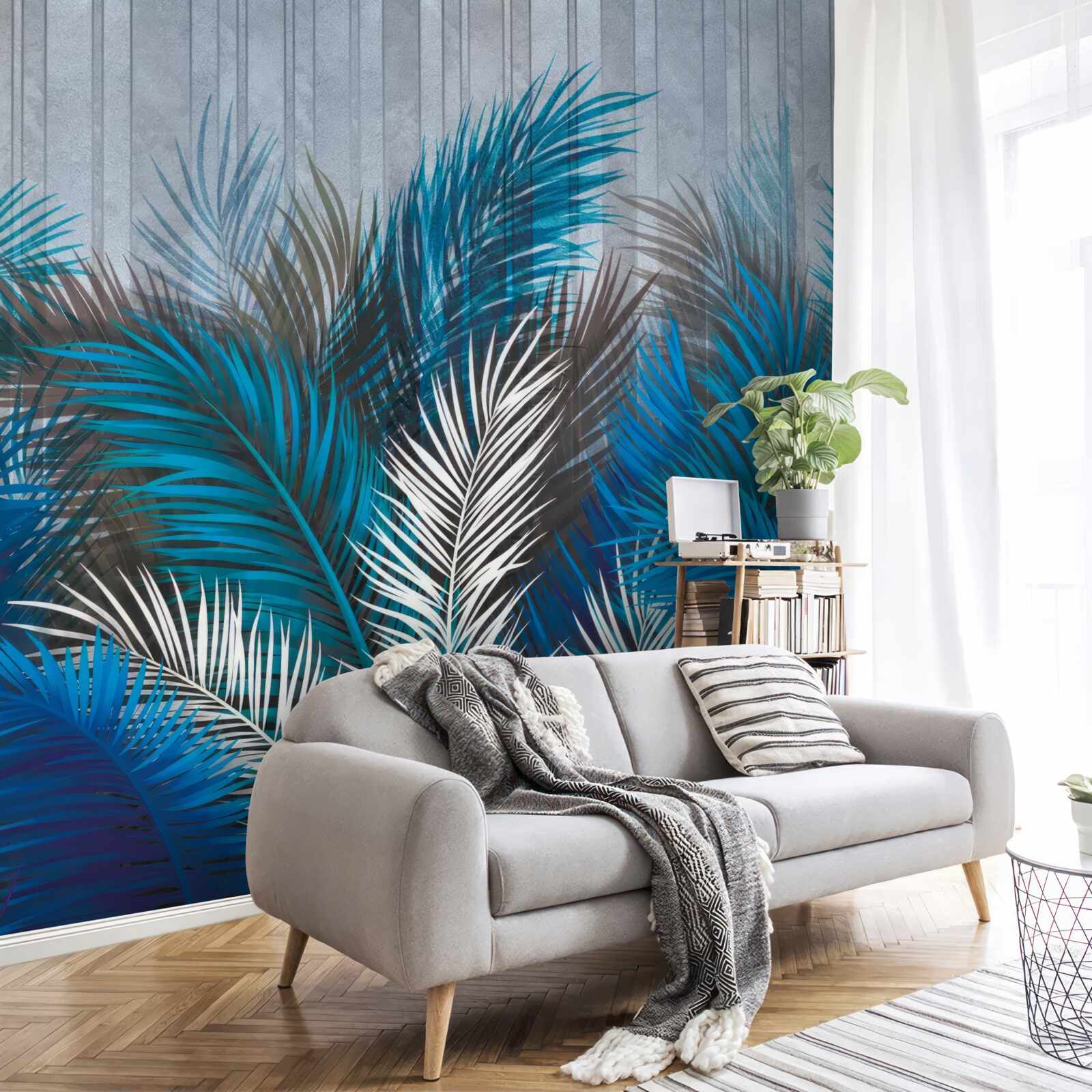 Фотошпалери листя папороті різних кольорів