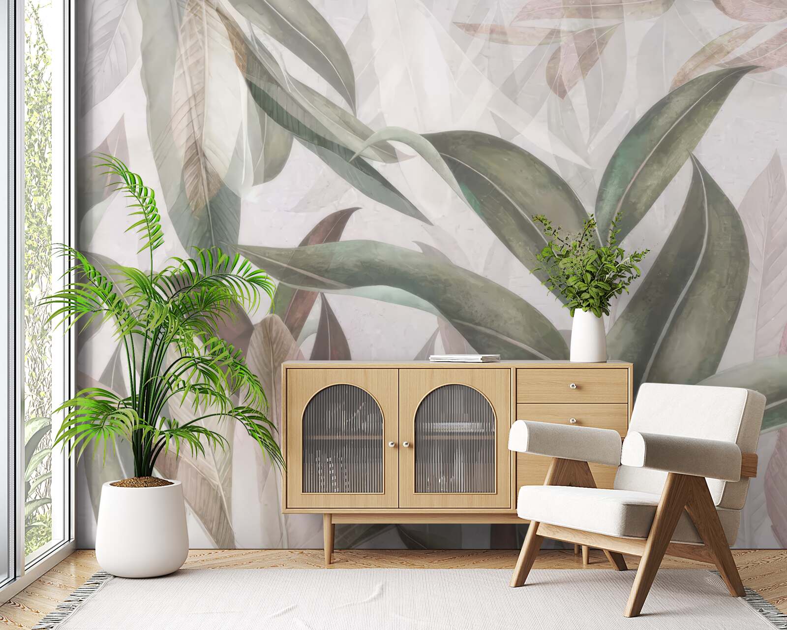 Фотошпалери листя різних форм і видів, показаних на фото