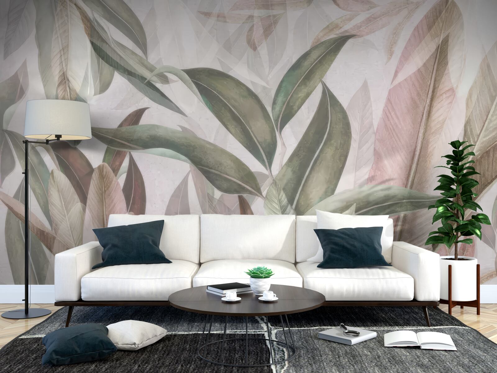 Фотошпалери листя різних форм і видів, показаних на фото