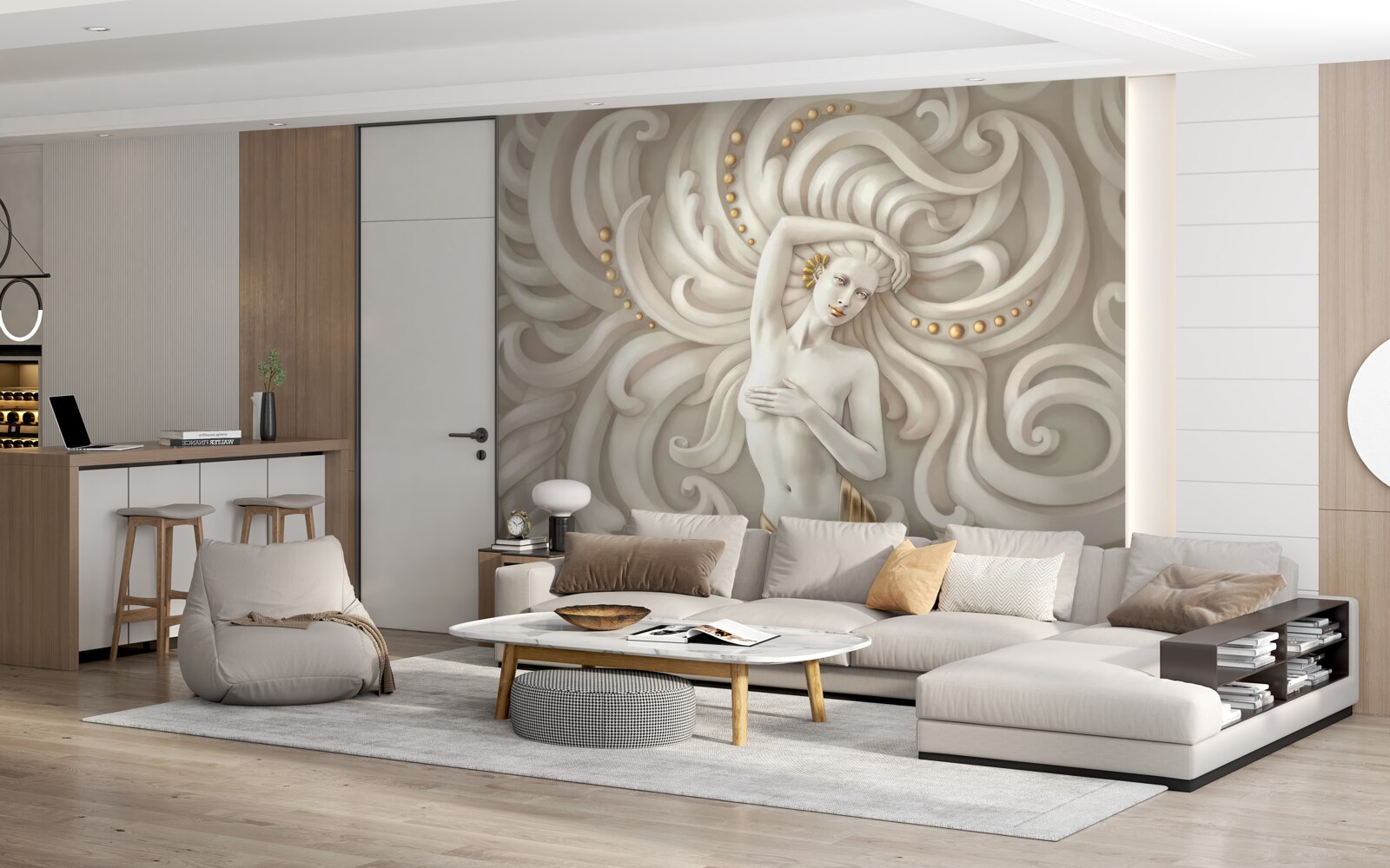 Фотошпалери оголена дівчина з блідою шкірою