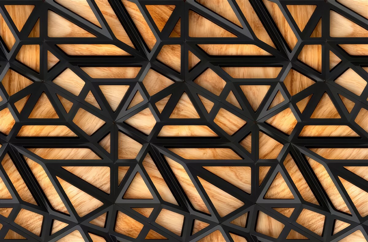 Фотошпалери темні лінії на коричневому тлі