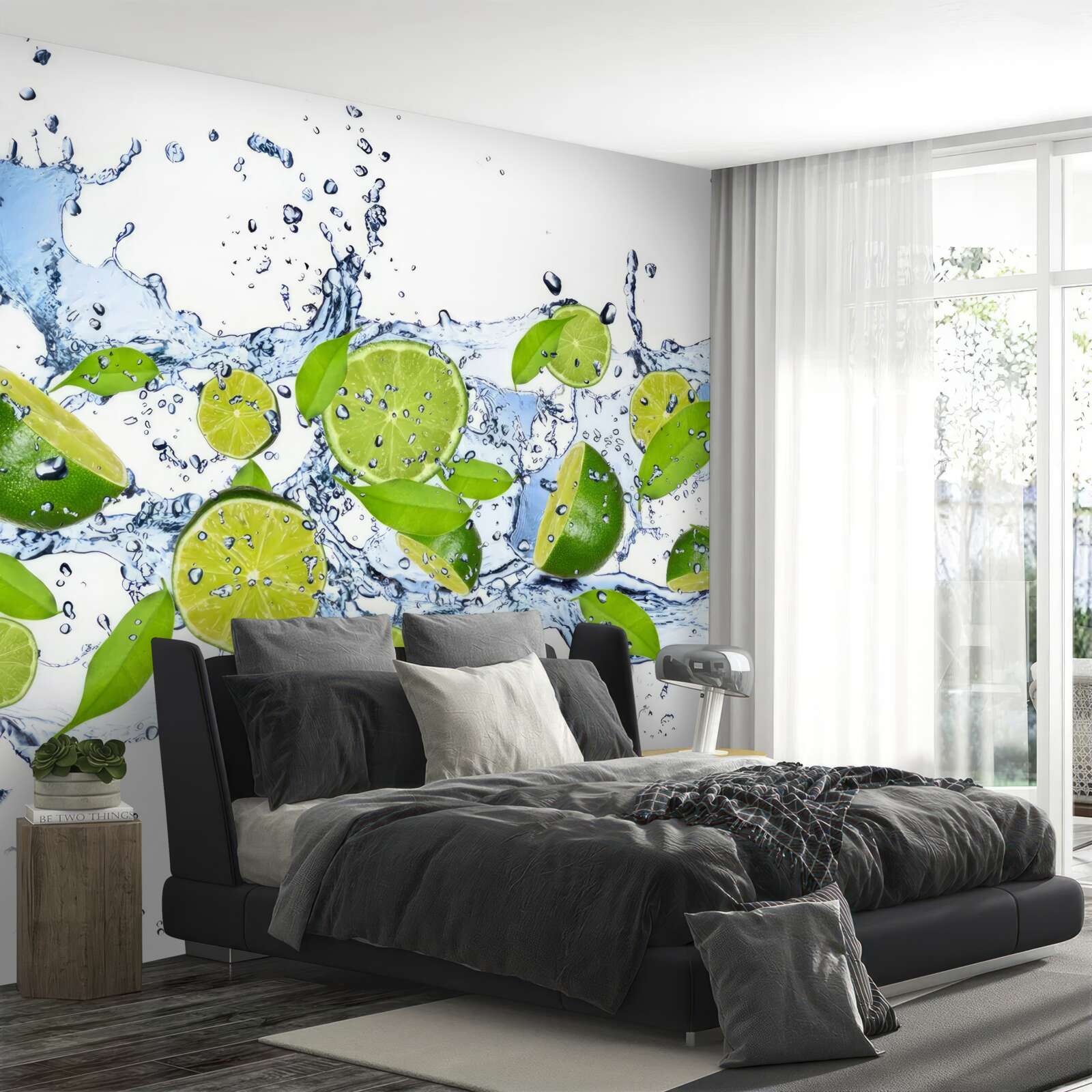 Фотошпалери лайми нарізати і покласти у воду