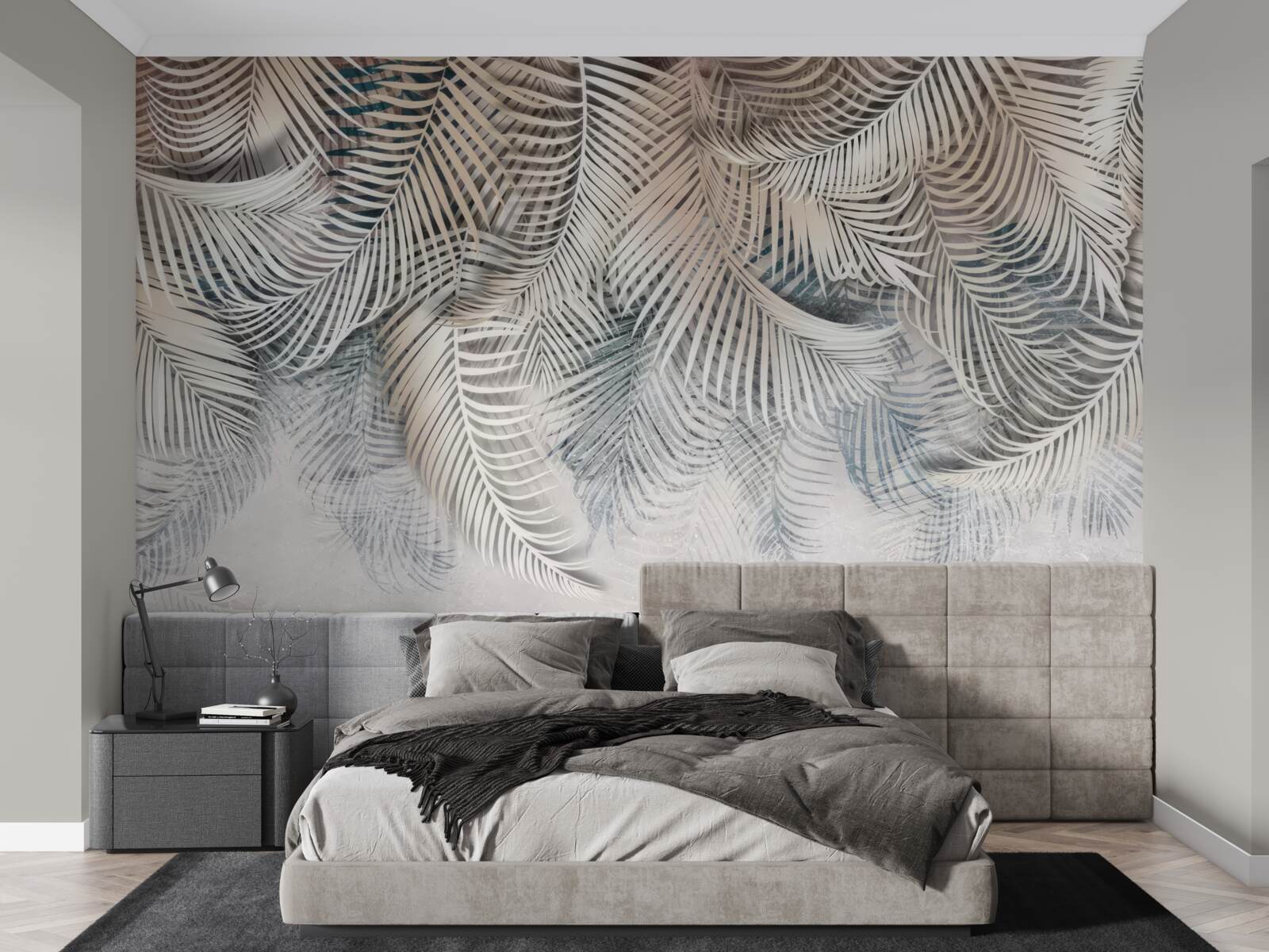 Фотошпалери листя папороті світле і коричневе