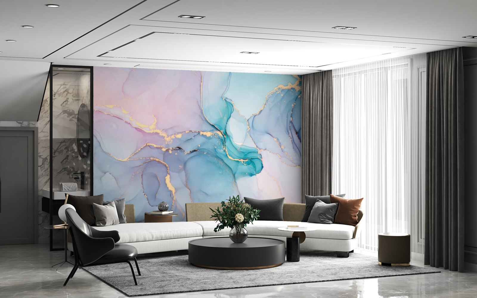 Фотошпалери мармурове тло в пастельних тонах