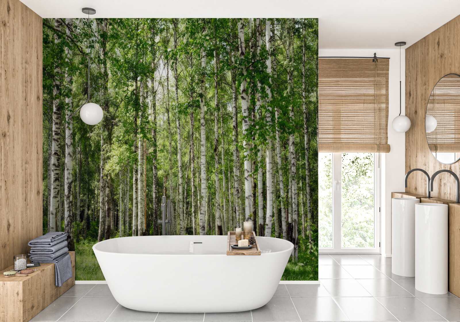 Фотошпалери сповнений березового шарму