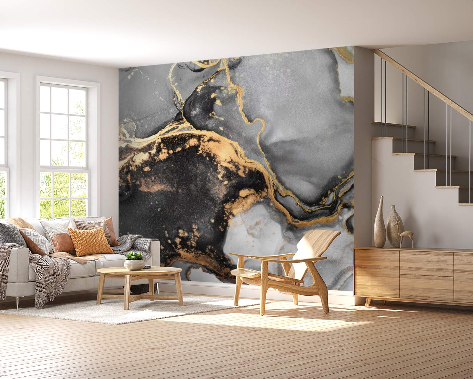 Фотошпалери темний мармуровий фон