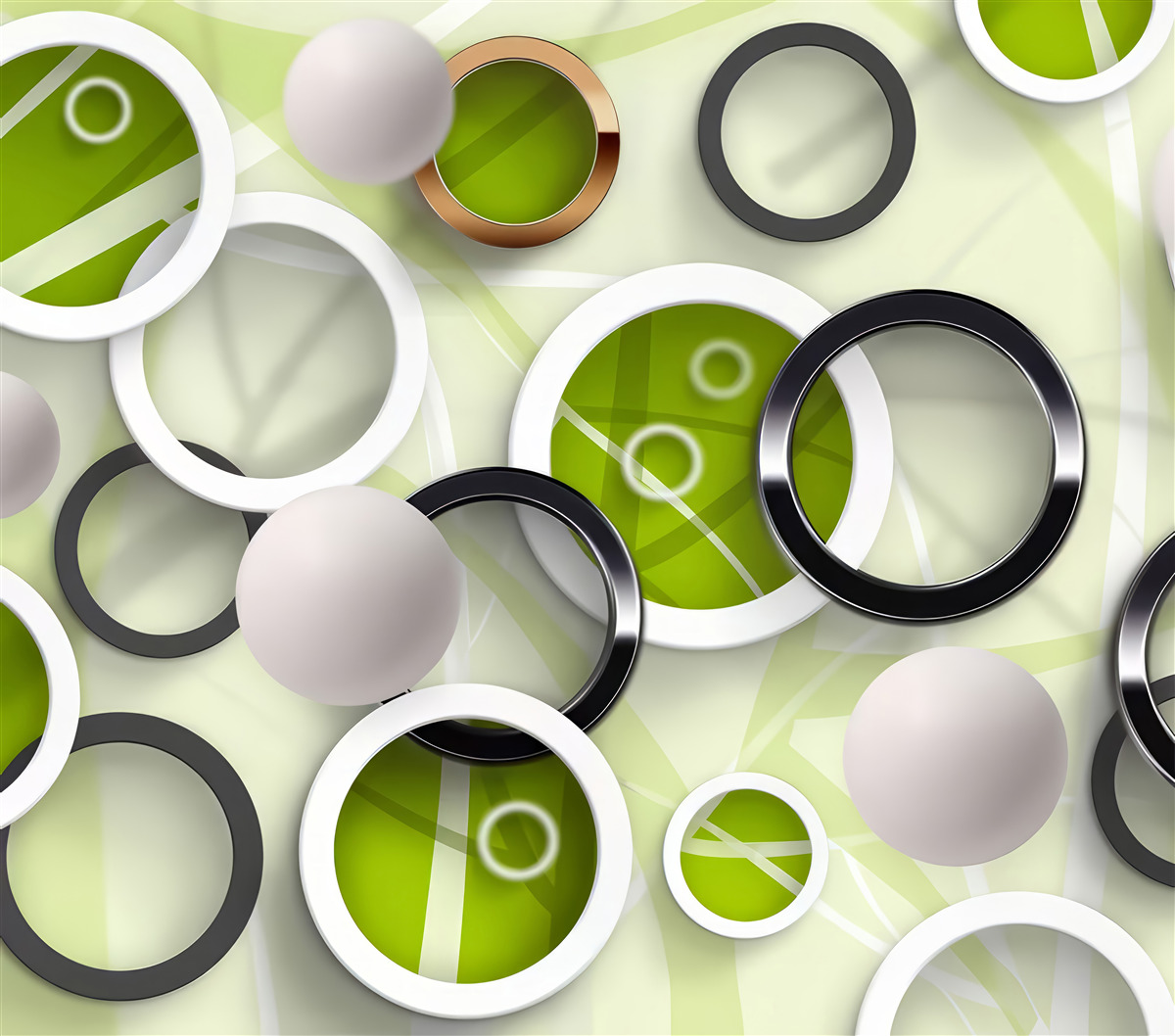 Фотошпалери колеса різних кольорів і розмірів