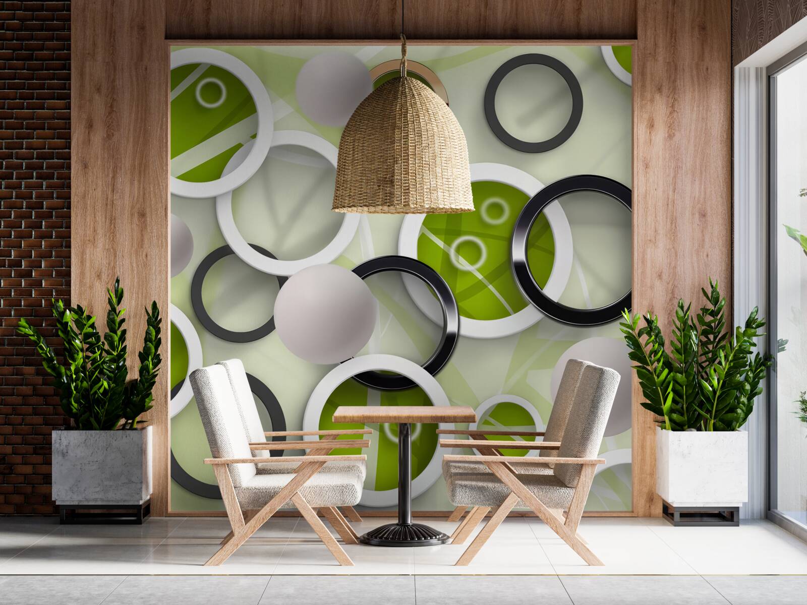 Фотошпалери колеса різних кольорів і розмірів