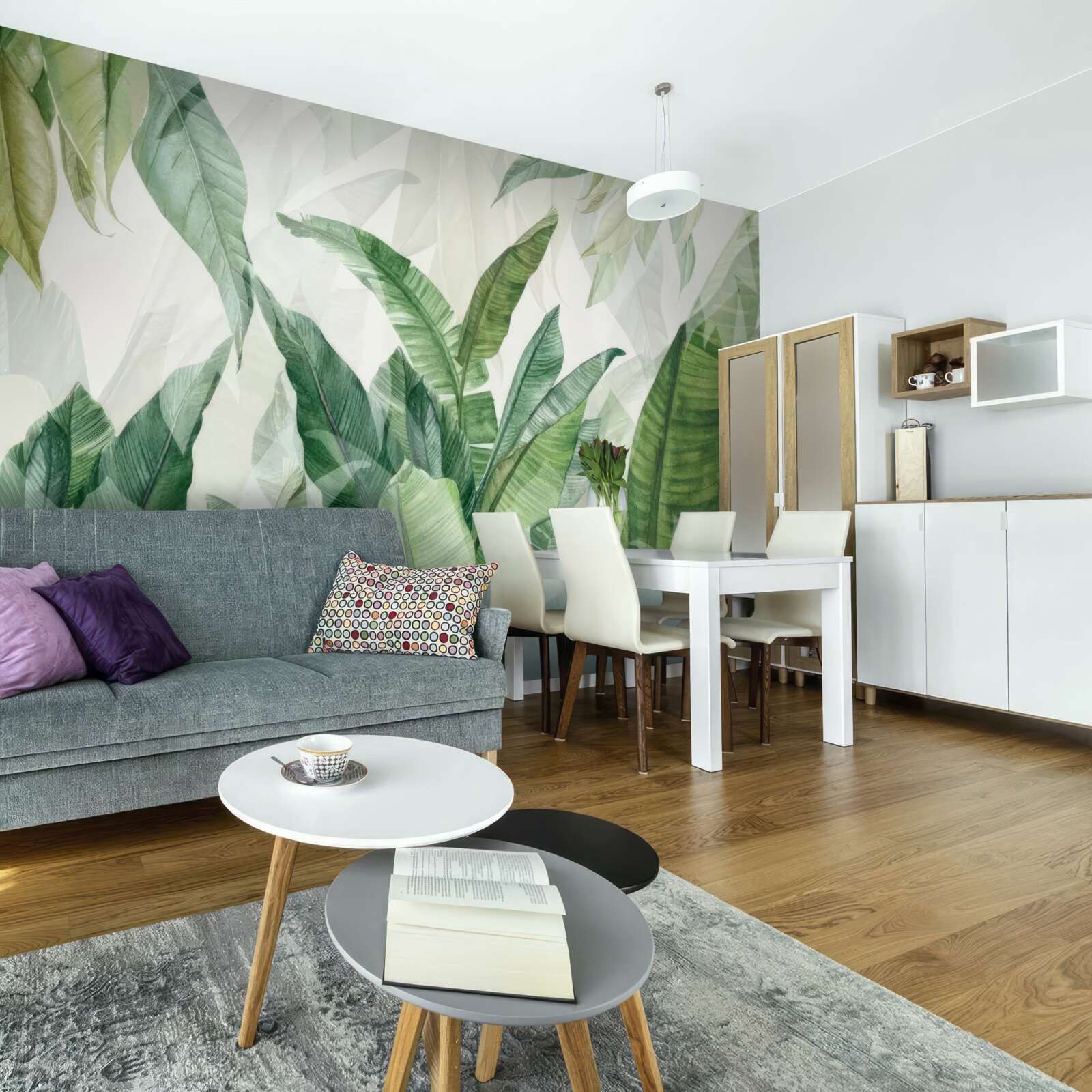 Фотошпалери тропічне зелене листя