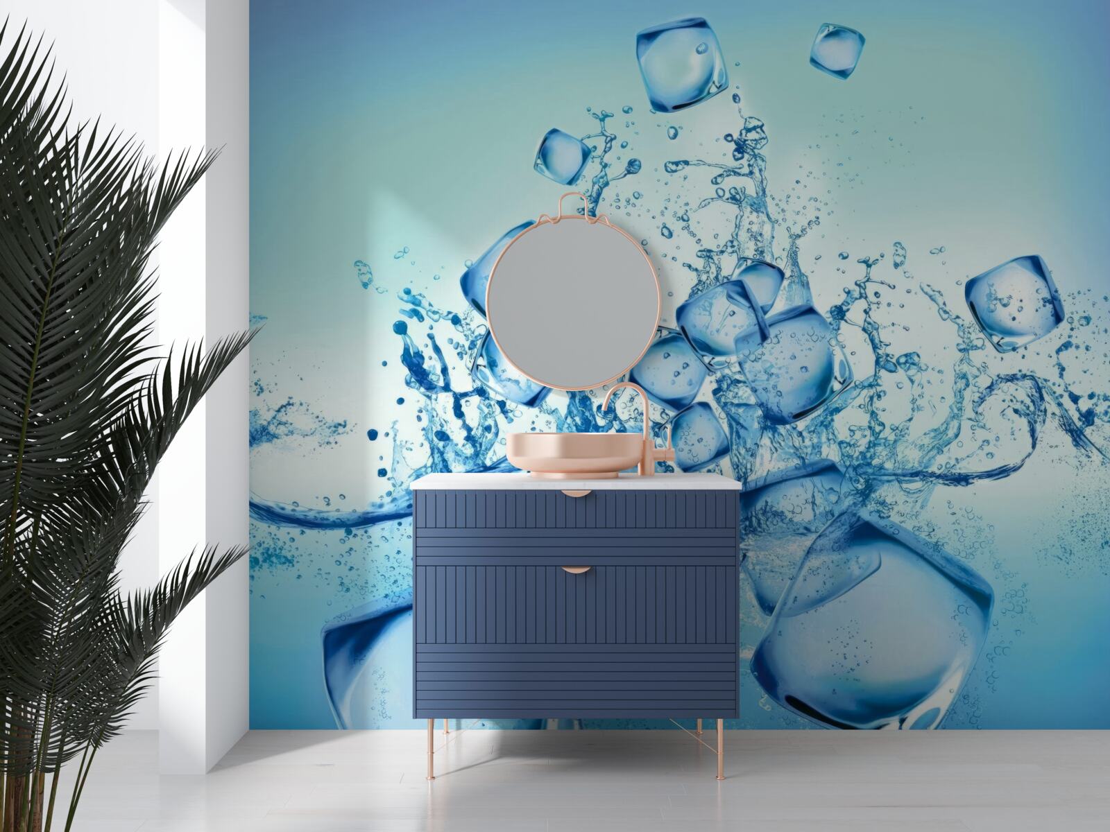 Фотошпалери кубики рідкого льоду