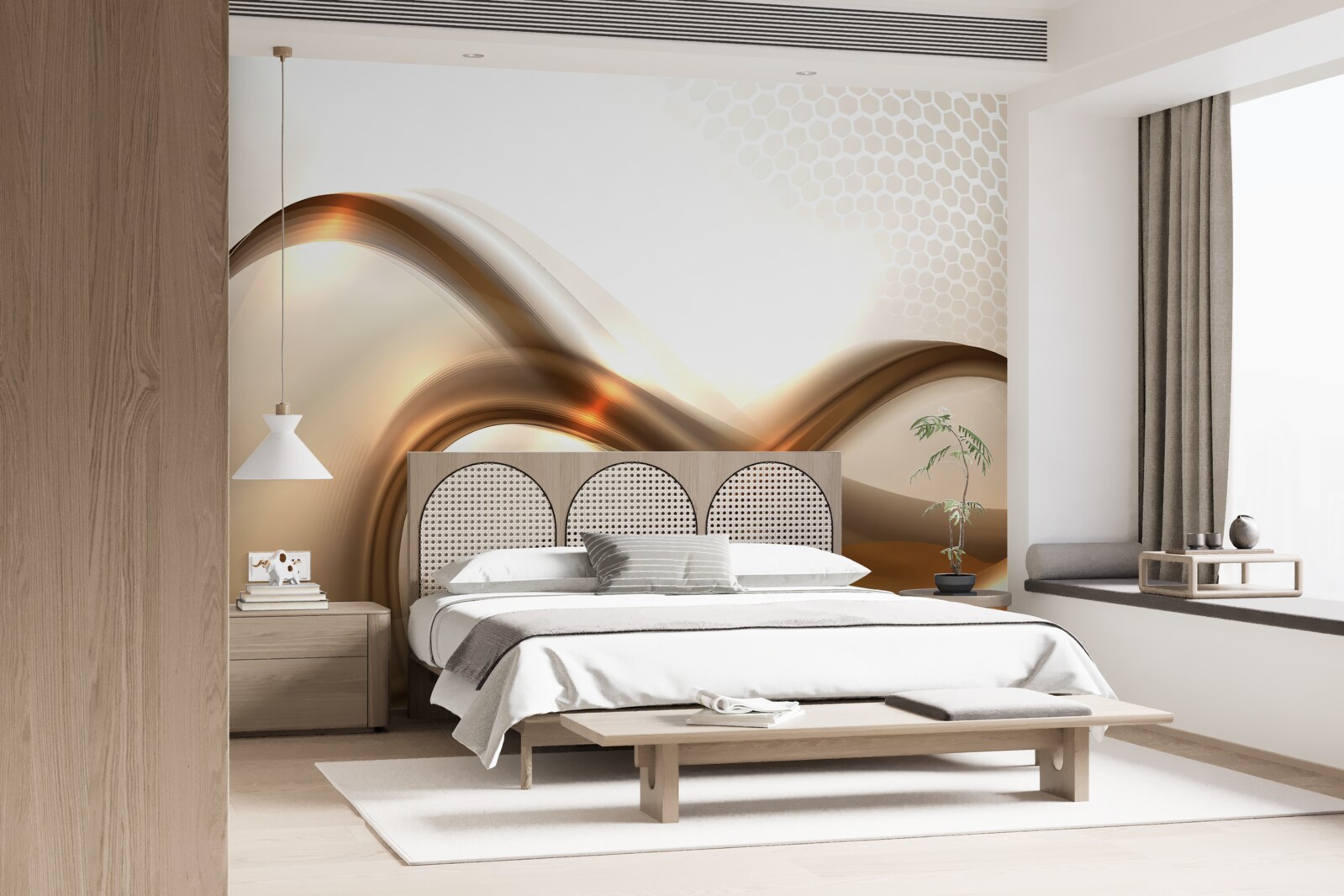 Фотошпалери лінії вигнуті, як золото