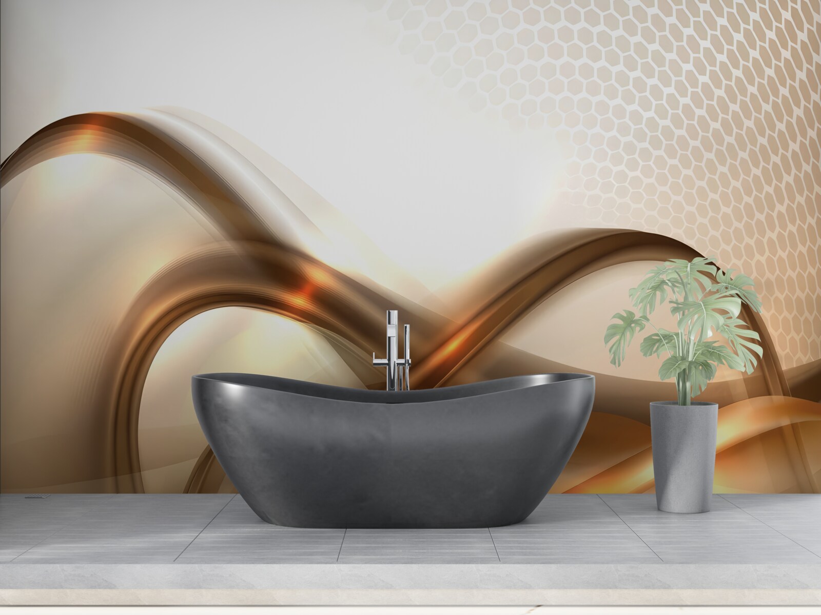 Фотошпалери лінії вигнуті, як золото