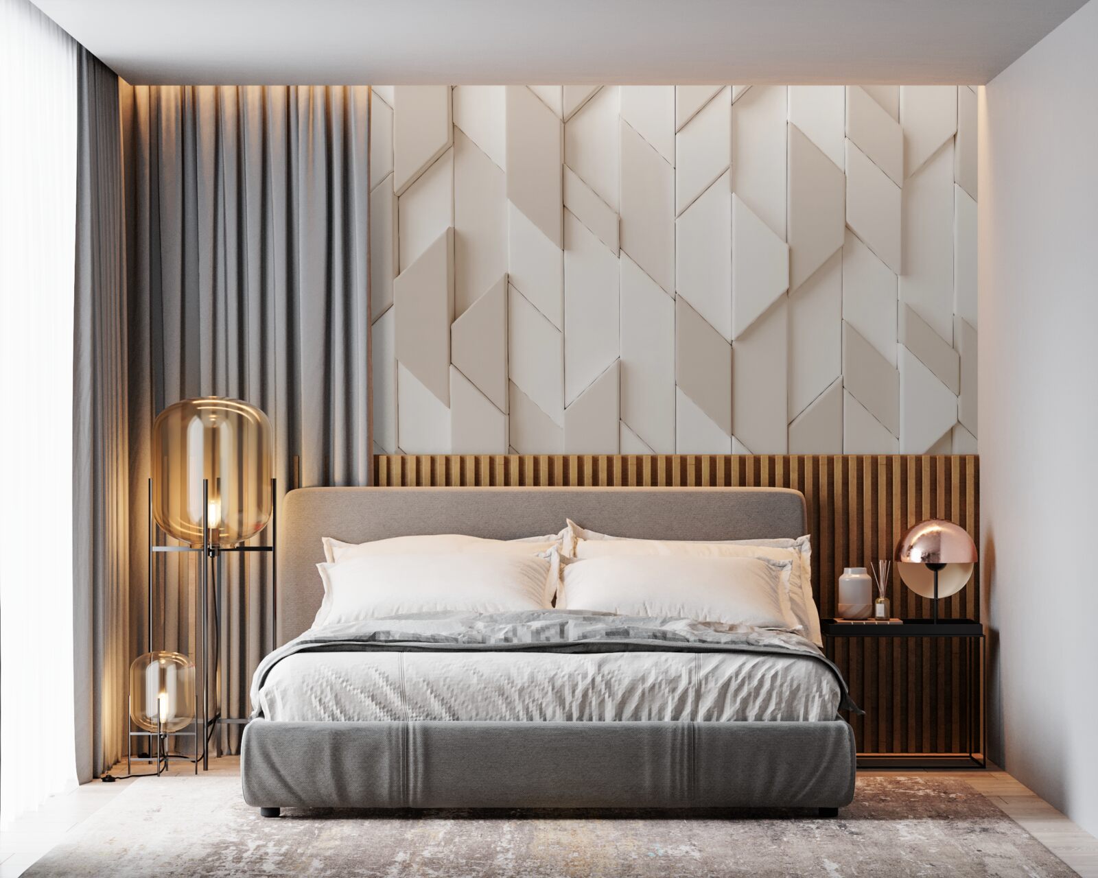 Фотошпалери тривимірні фігури з чотирма гранями