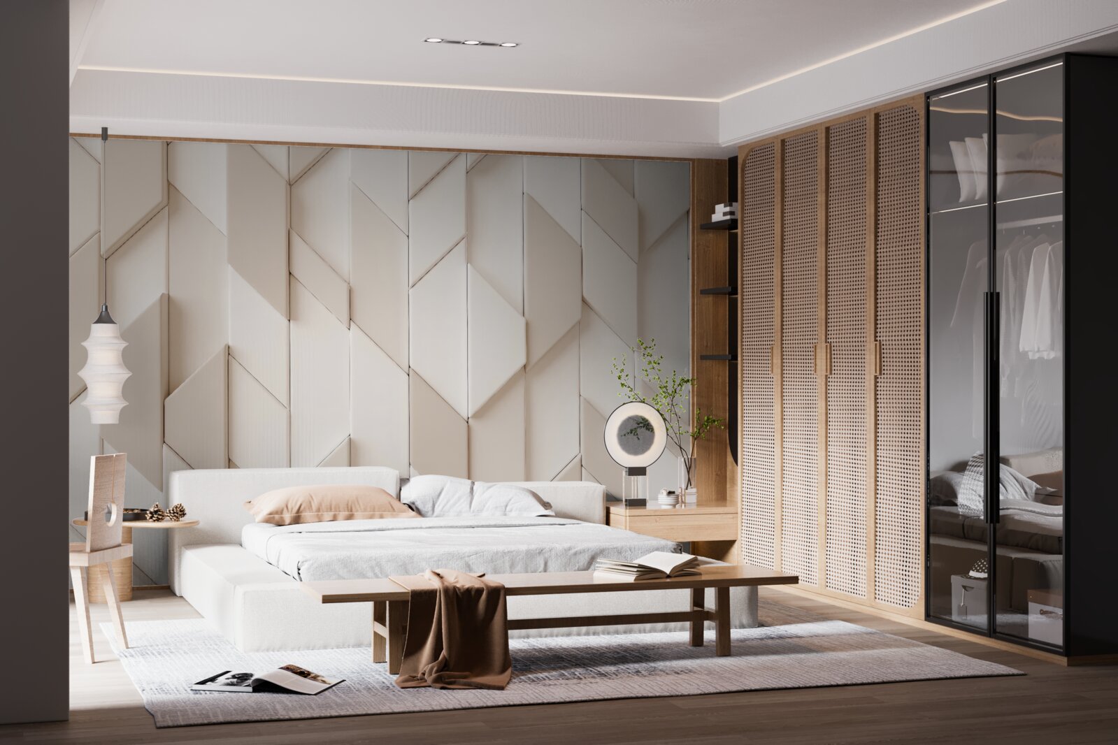 Фотошпалери тривимірні фігури з чотирма гранями