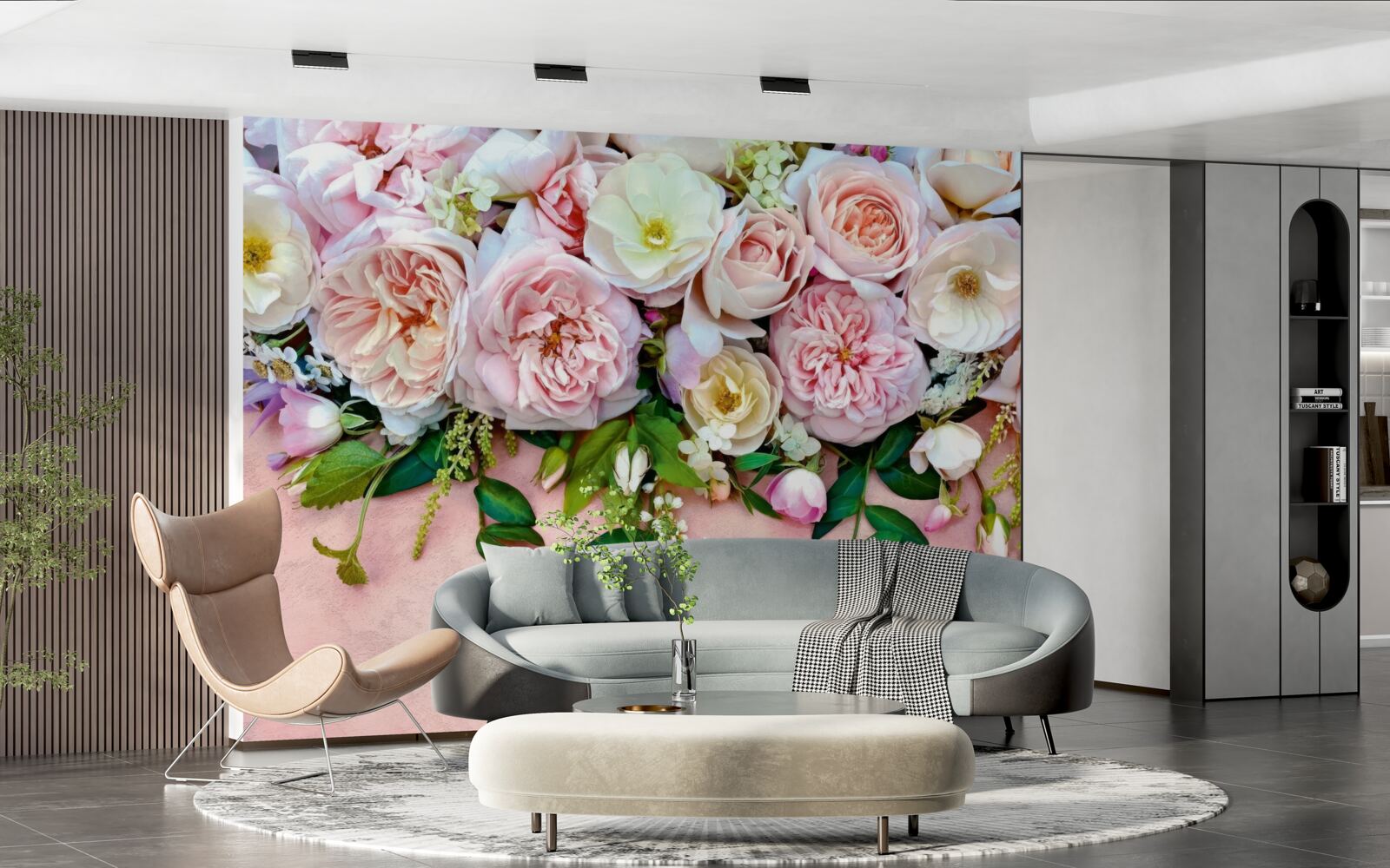 Фотошпалери легкі та ніжні троянди