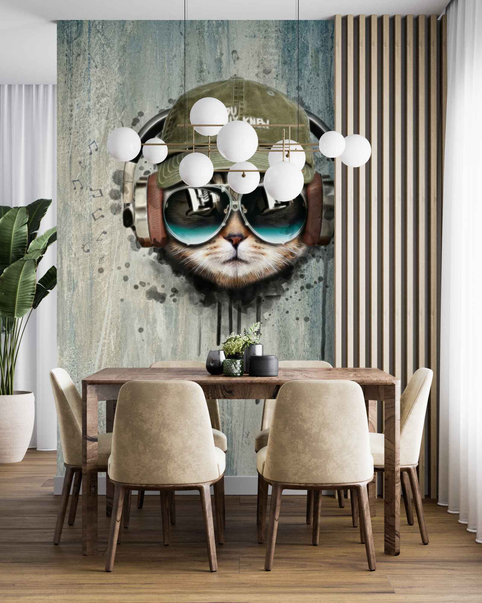 Фотошпалери модний кіт