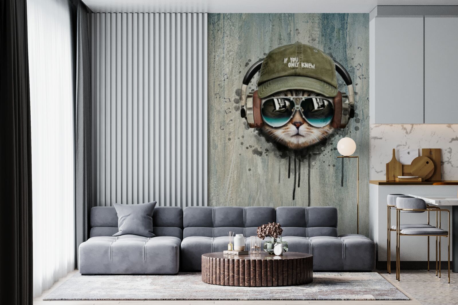 Фотошпалери модний кіт