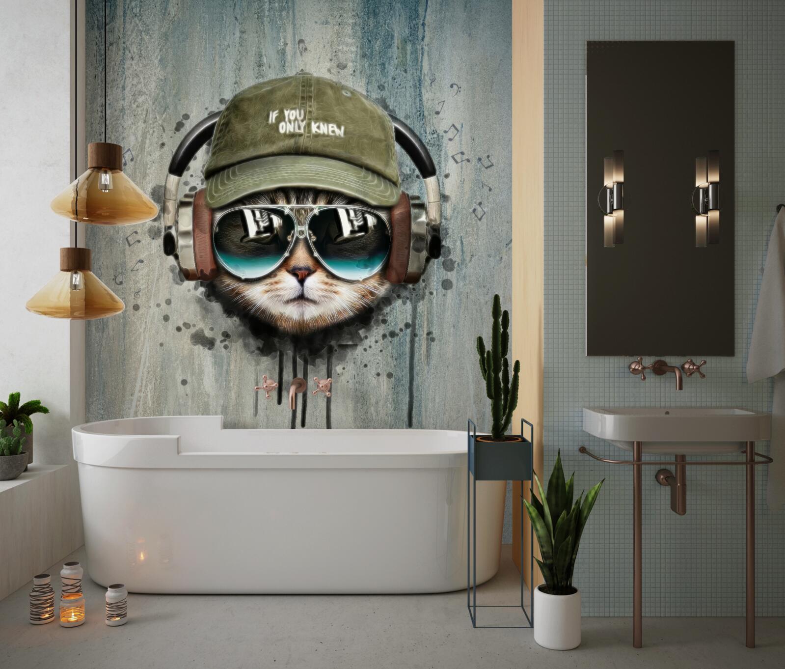 Фотошпалери модний кіт