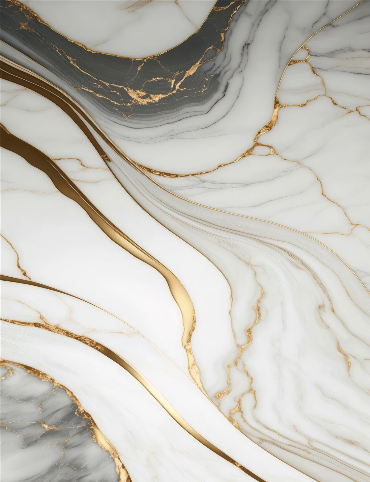 Фотошпалери сірий мармур із золотистими відтінками