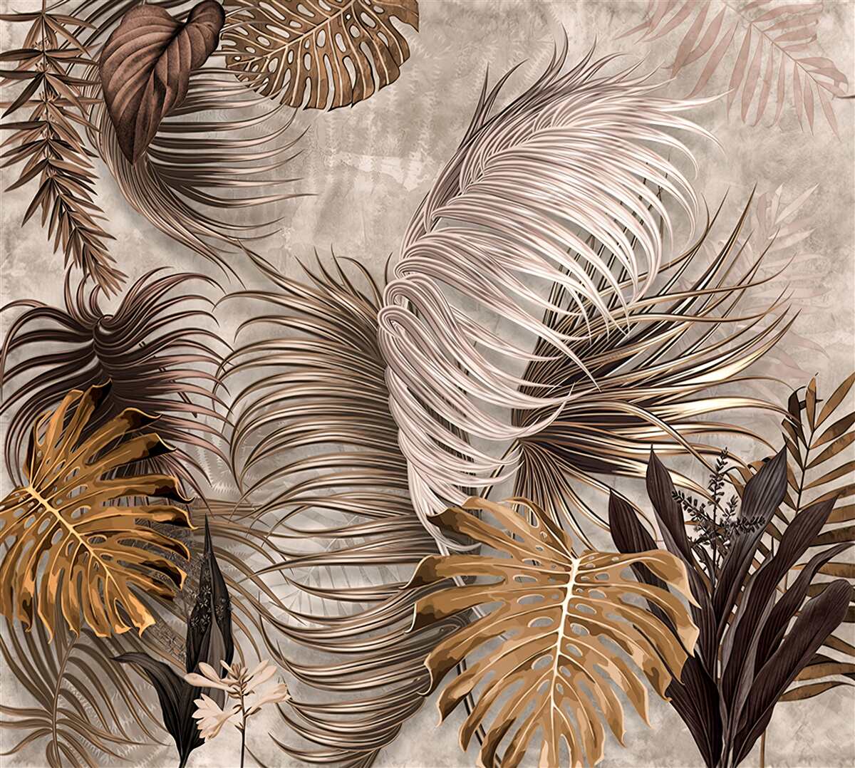 Фотошпалери великий золотий лист