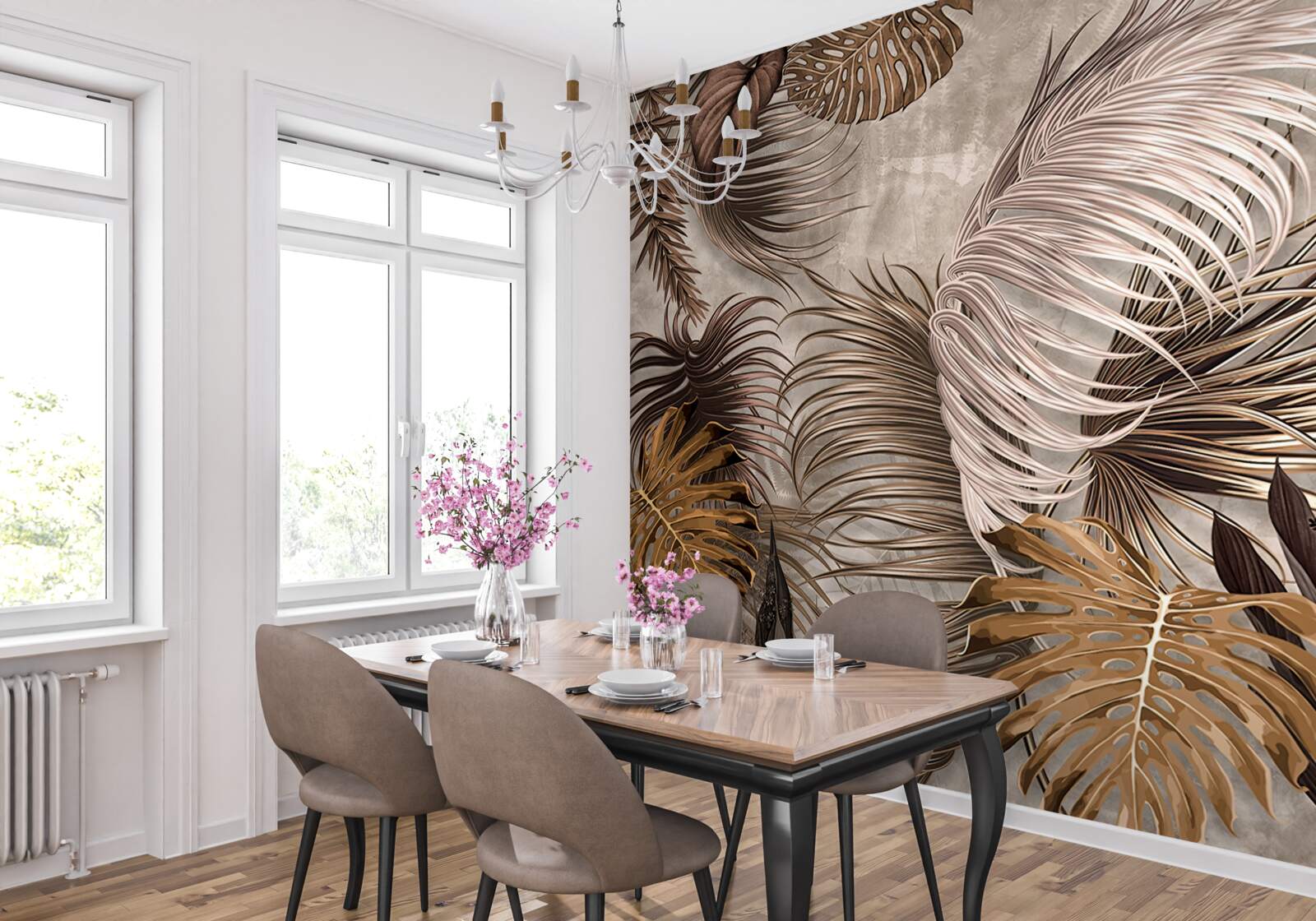 Фотошпалери великий золотий лист