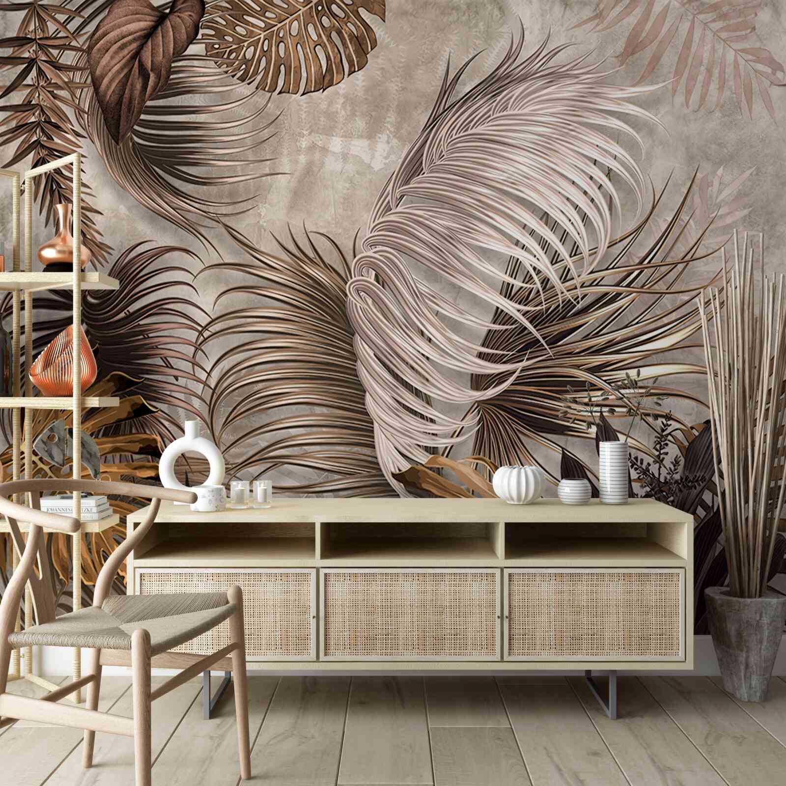 Фотошпалери великий золотий лист