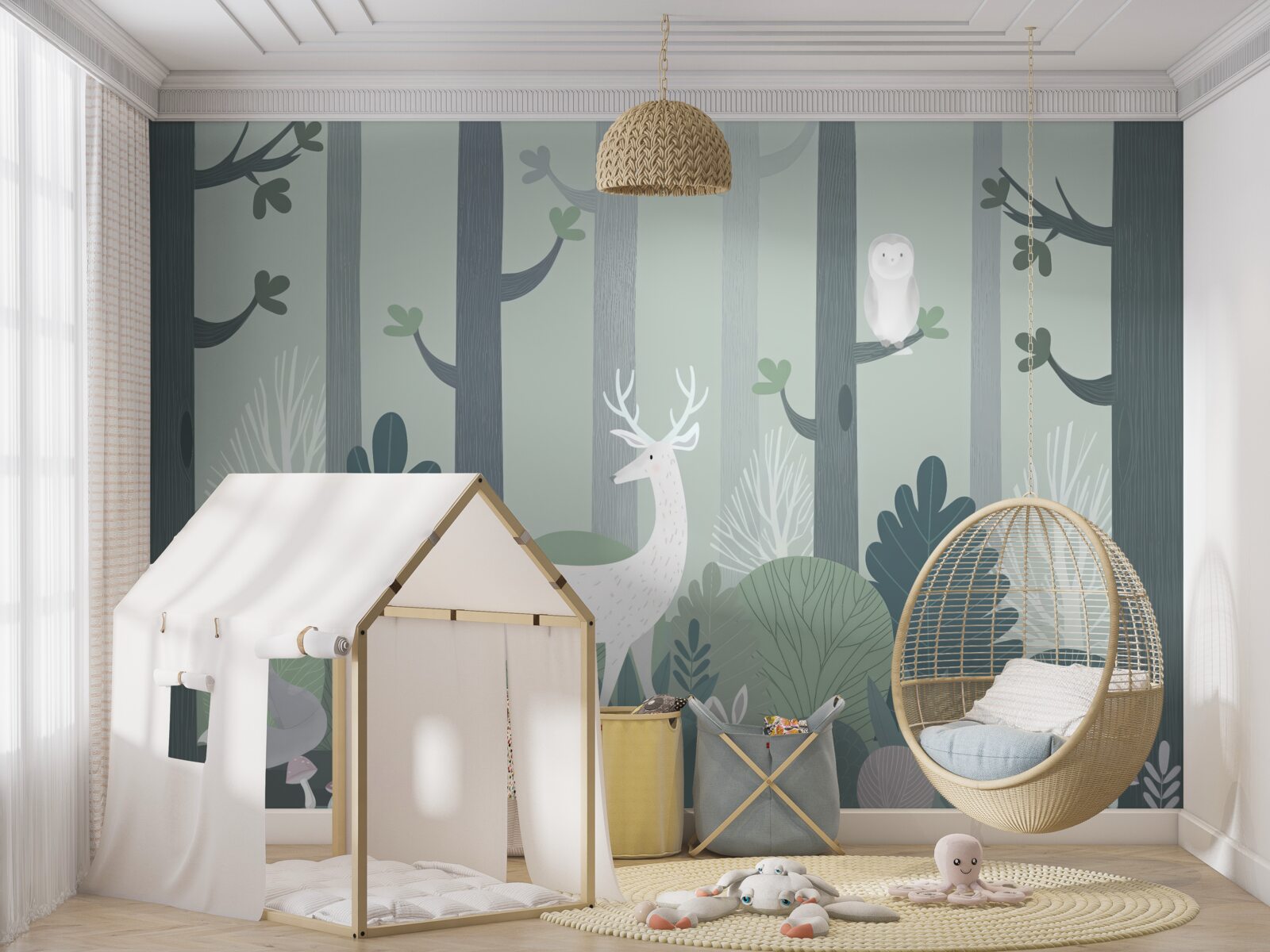 Фотошпалери тварини в темному чагарнику