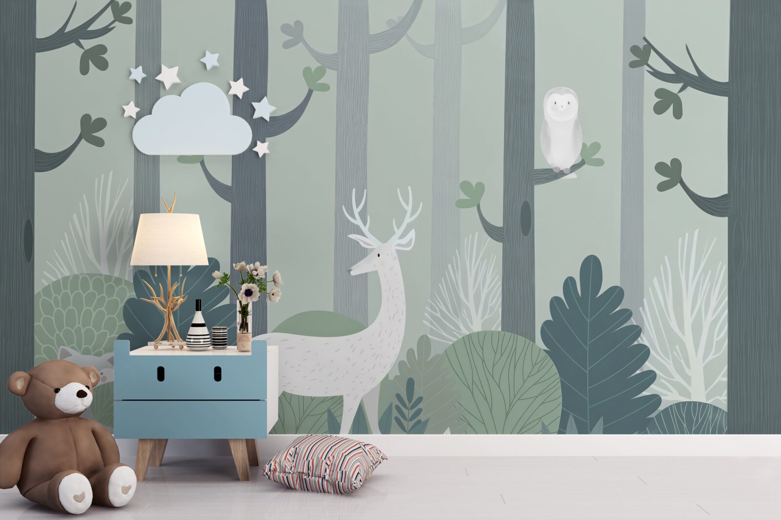 Фотошпалери тварини в темному чагарнику