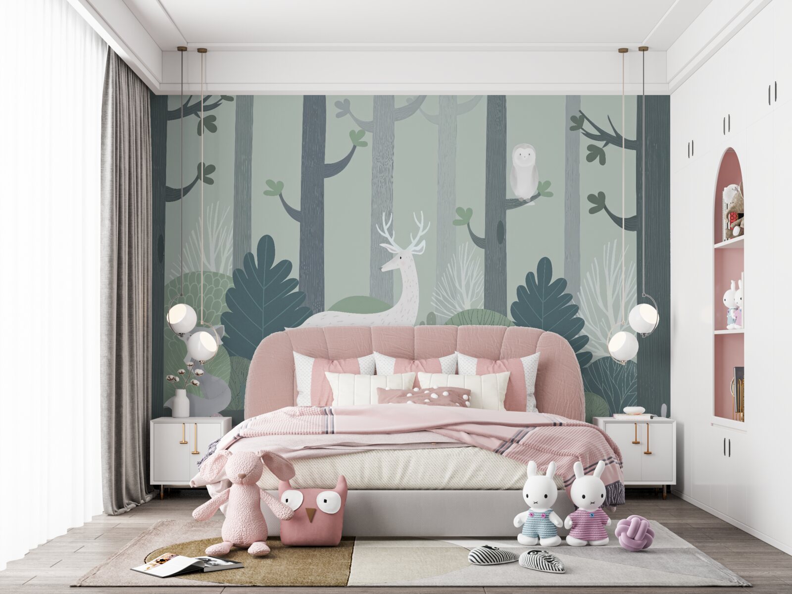 Фотошпалери тварини в темному чагарнику