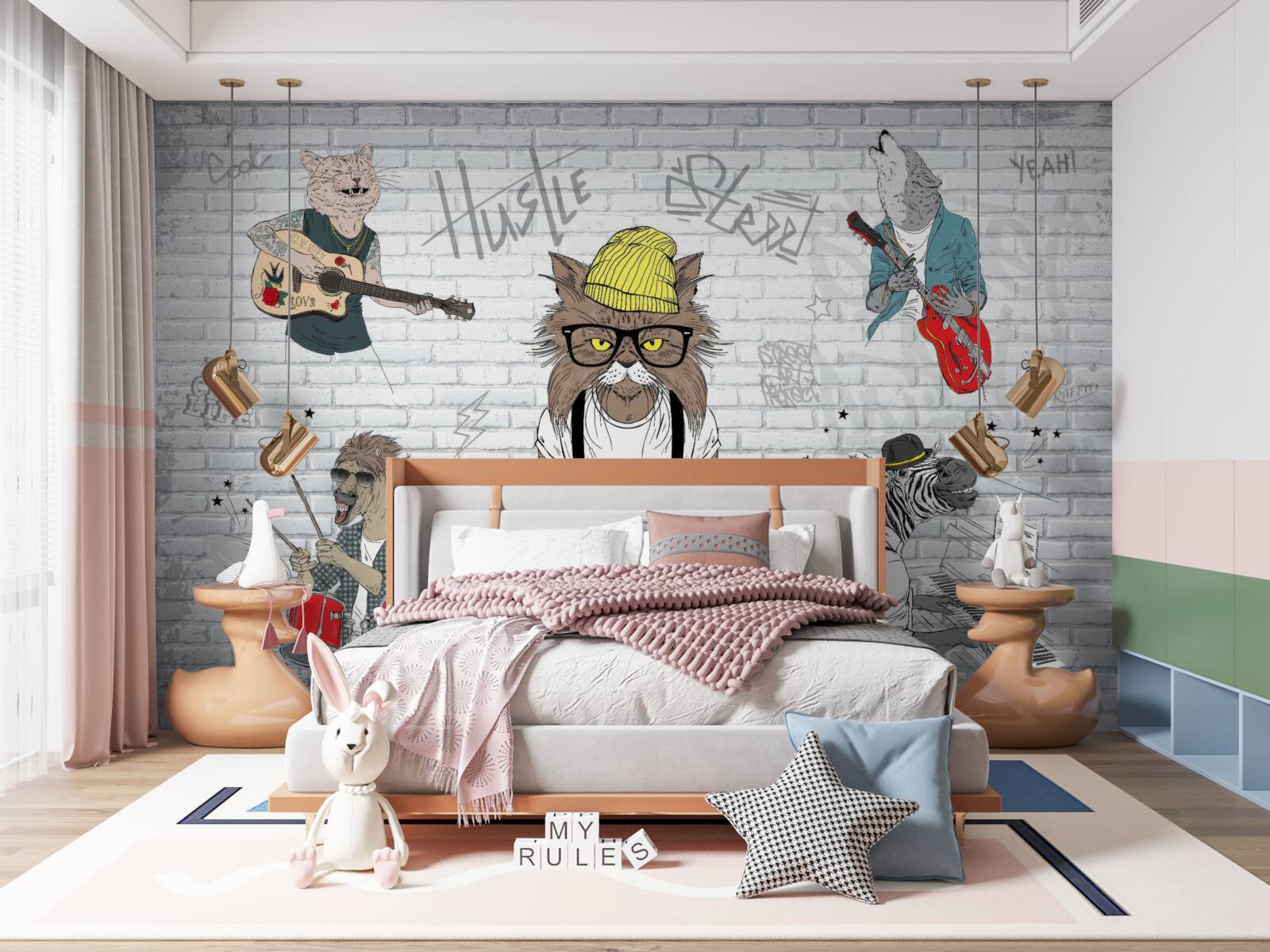 Фотошпалери тварини, зображені як музиканти