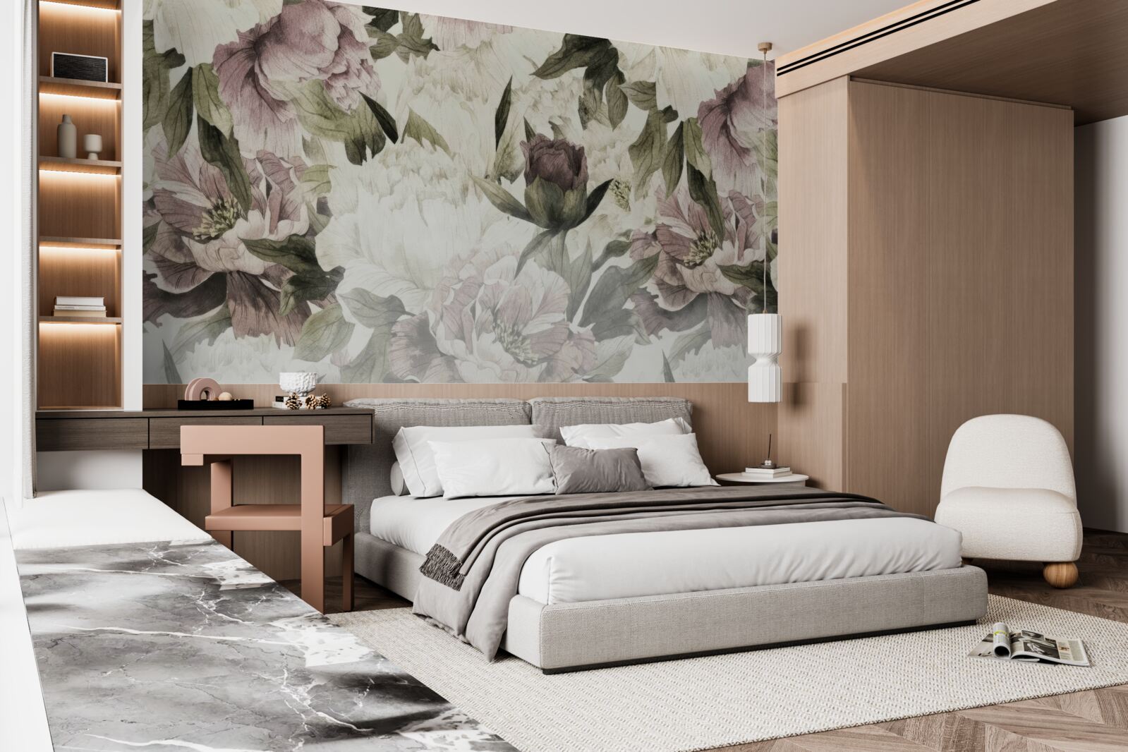 Фотошпалери зображення різних великих квітів