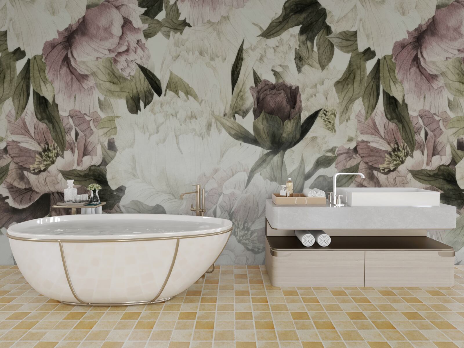 Фотошпалери зображення різних великих квітів