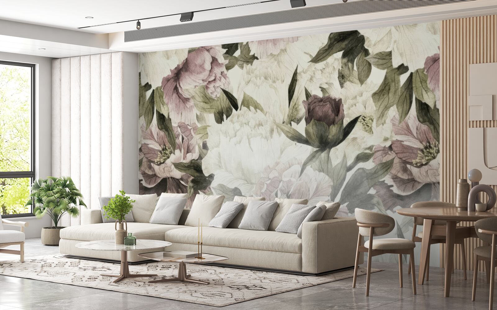 Фотошпалери зображення різних великих квітів