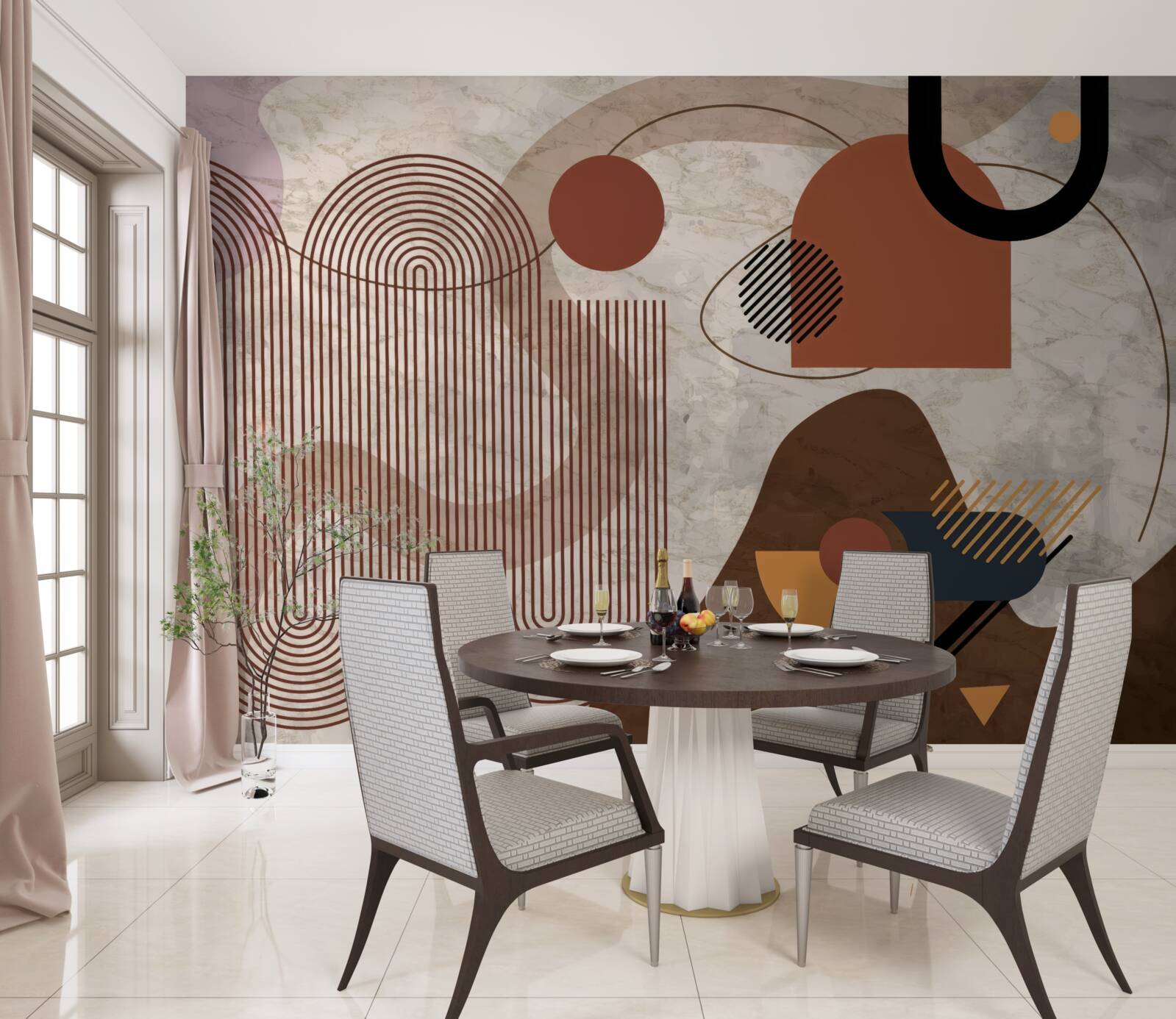 Фотошпалери темні кольори в абстрактному стилі