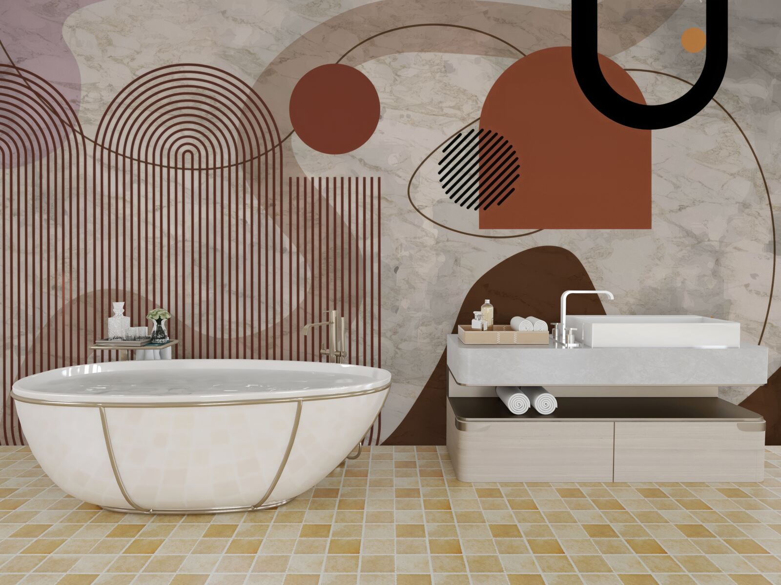 Фотошпалери темні кольори в абстрактному стилі