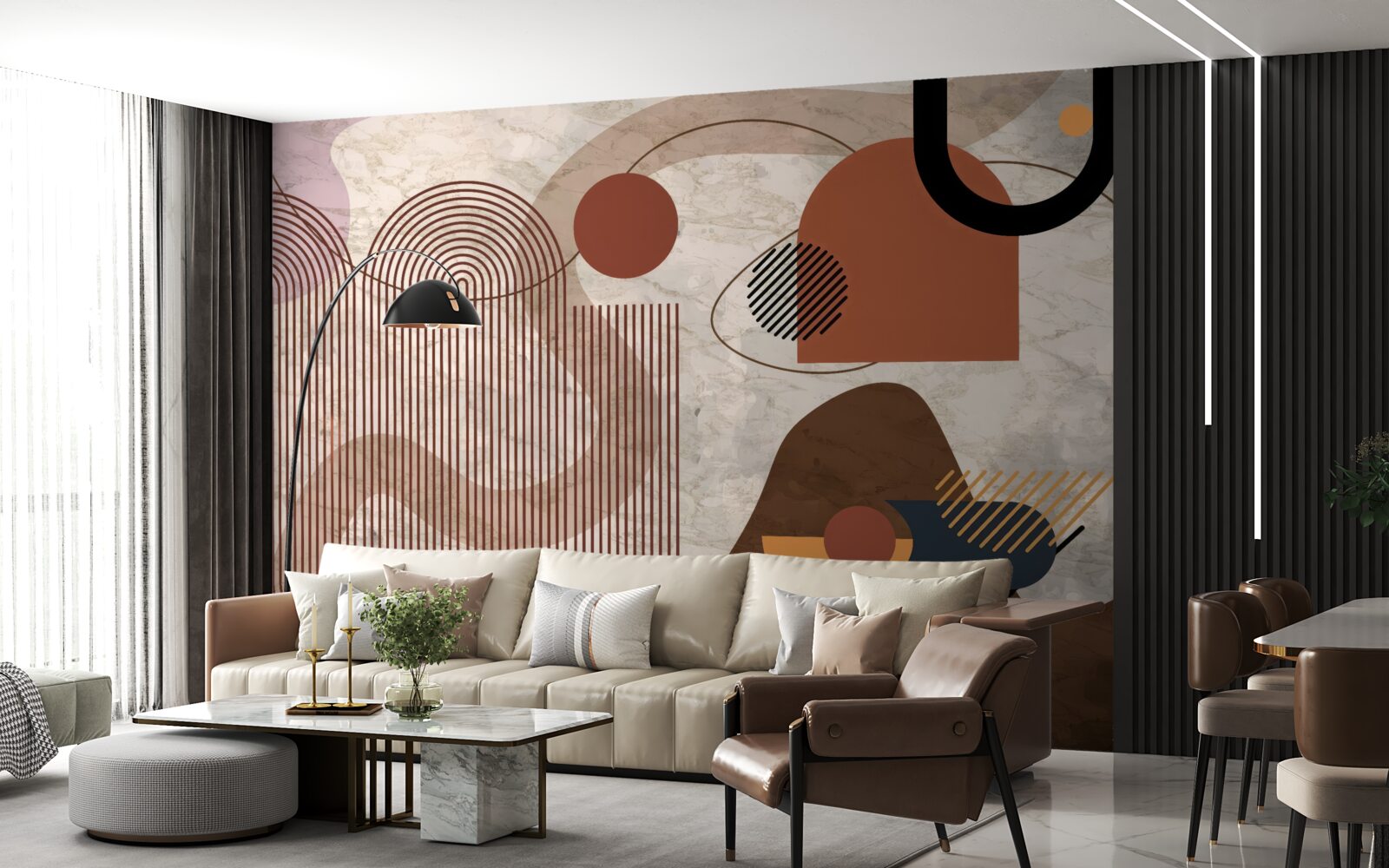 Фотошпалери темні кольори в абстрактному стилі