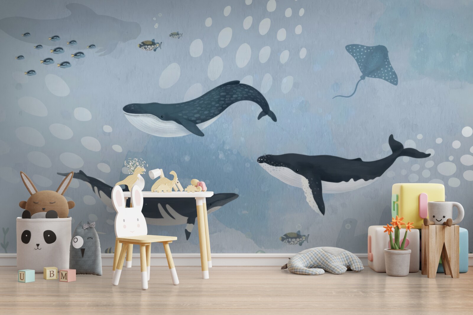 Фотошпалери підводне царство китів