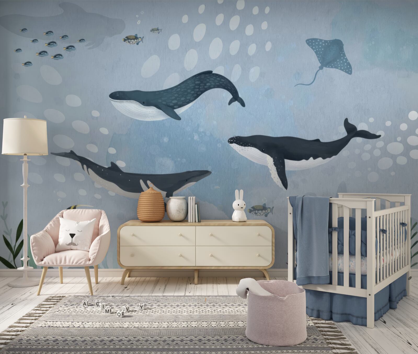 Фотошпалери підводне царство китів