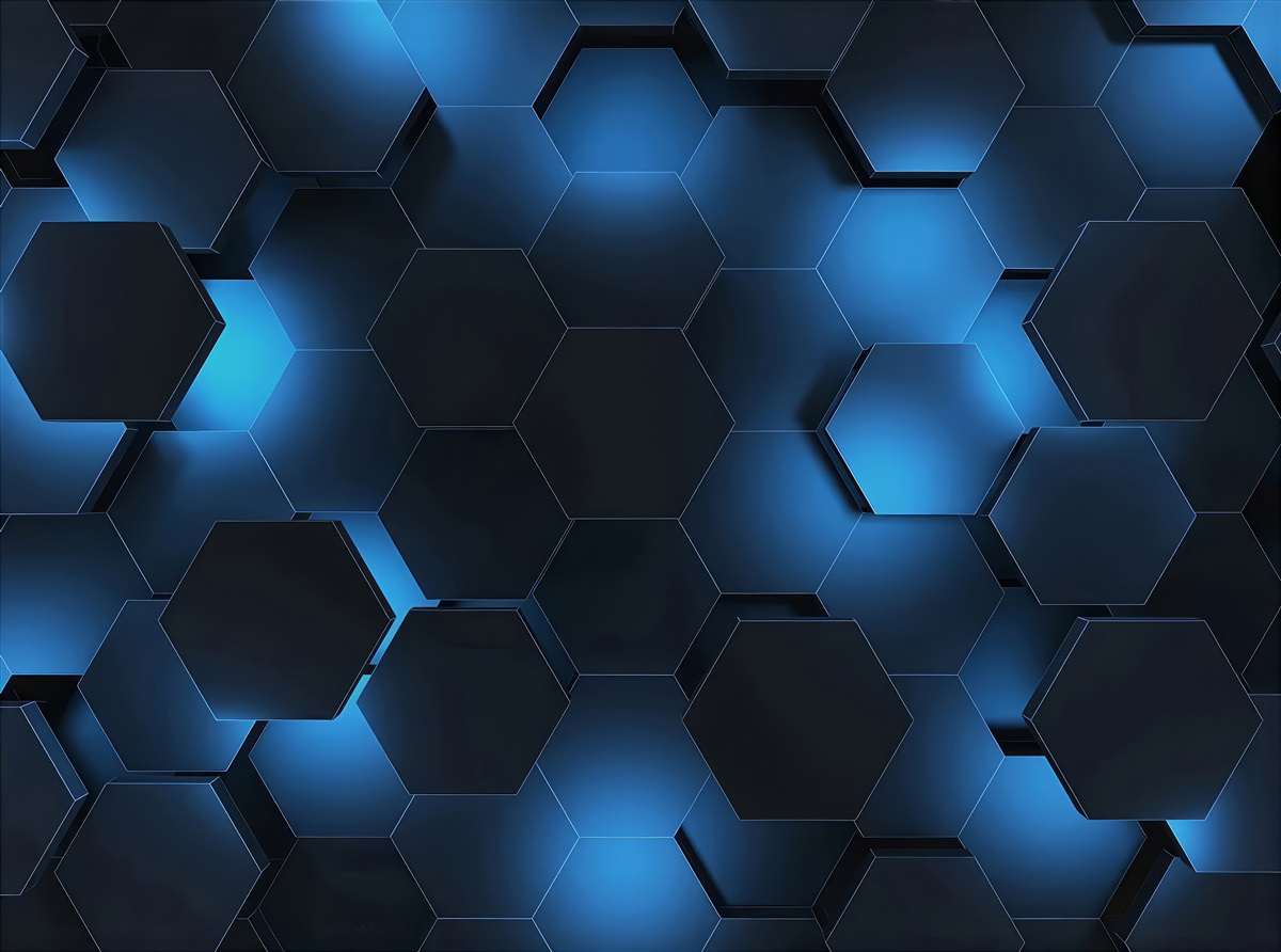 Фотошпалери шестикутники темно-сині