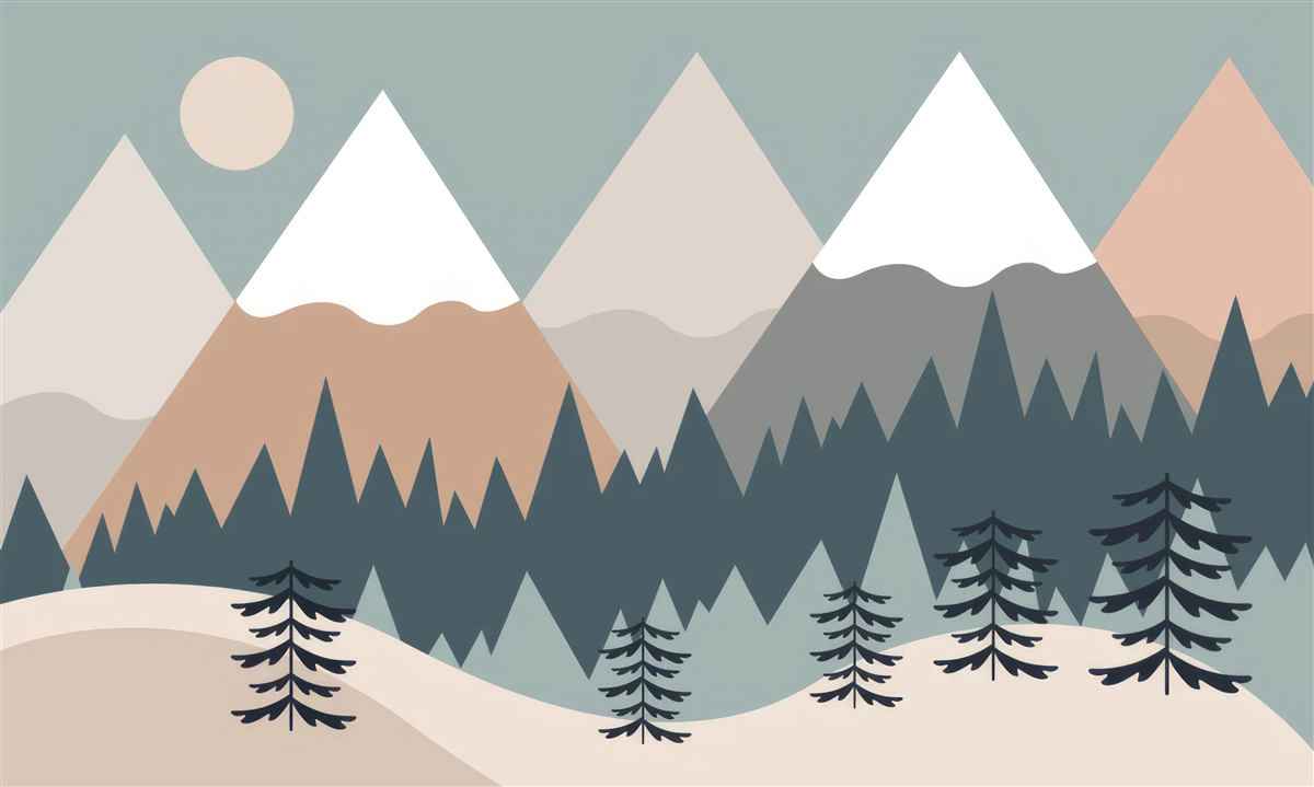 Фотошпалери Місячне сяйво над горами